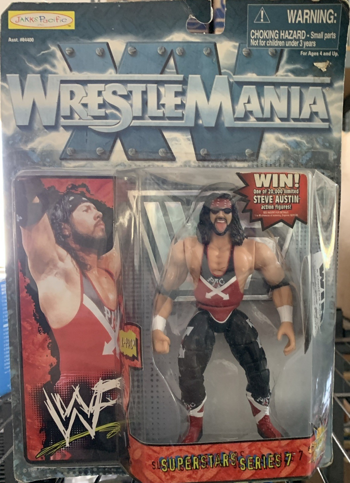 WWF X-Pac WrestleMania XV Superstar Series 7 1998 WWE Jakks XPac (Shelf Wear) WWF X-Pac WrestleMania XV Superstar Series 7 1998 WWE Jakks XPac (Shelf Wear)