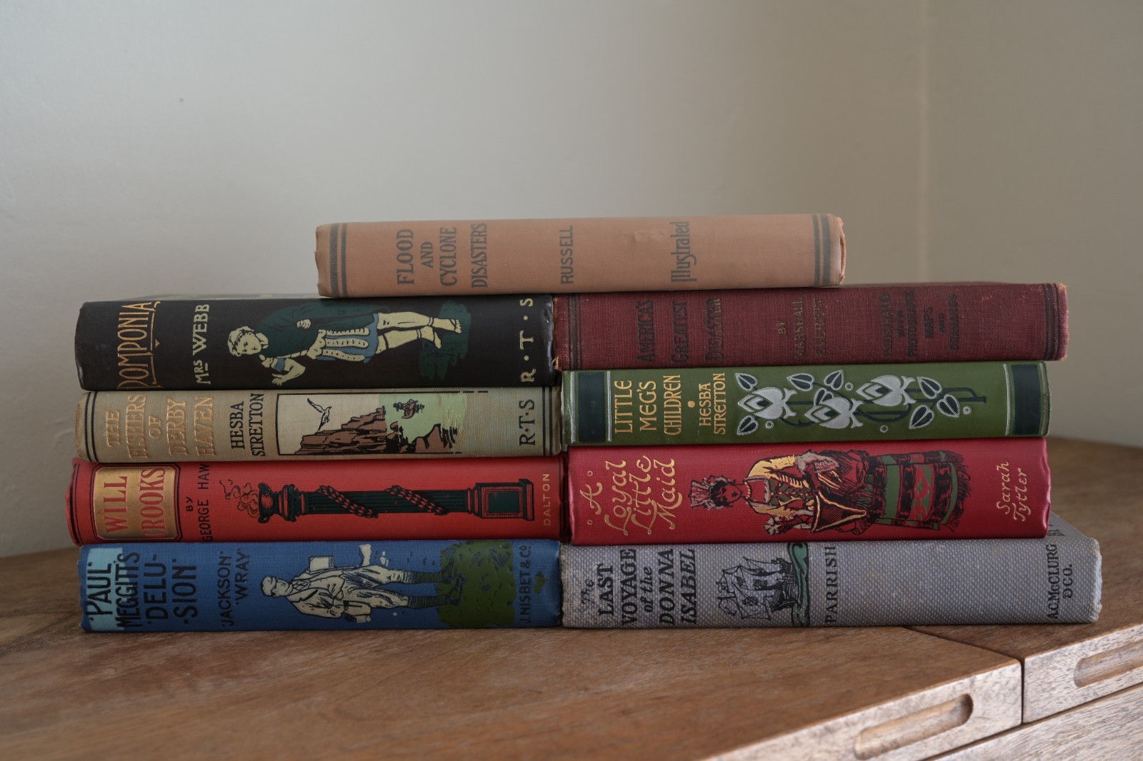 Lot of 9 Antique Decorative Children’s Books Early 1900s Vintage Hardcover