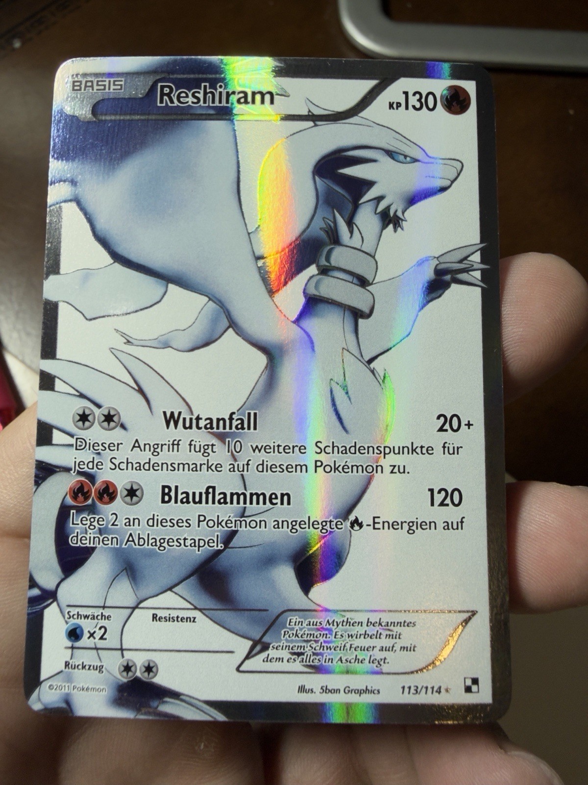 FA/RESHIRAM GERMAN POKEMON BLACK & WHITE 2011 113/114 Pokemon Rare Mid Era FA/RESHIRAM GERMAN POKEMON BLACK & WHITE 2011 113/114 Pokemon Rare Mid Era