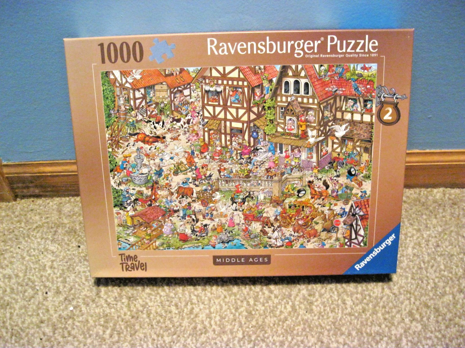 RAVENSBURGER 1000 PIECE PUZZLE TIME TRAVEL 2 MIDDLE AGES RAY\'S COMIC SERIES LIVE
