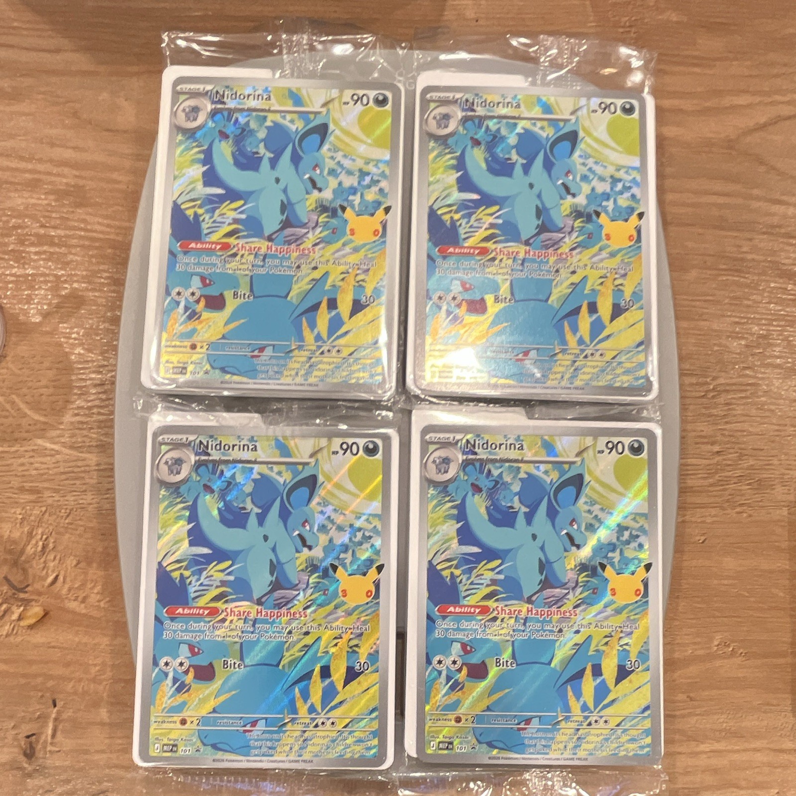🔥 (4) Sealed Nidoran Promo 30th Celebration Pokemon TCG PERFECT CONDITION 🔥 (4) Sealed Nidoran Promo 30th Celebration Pokemon TCG PERFECT CONDITION