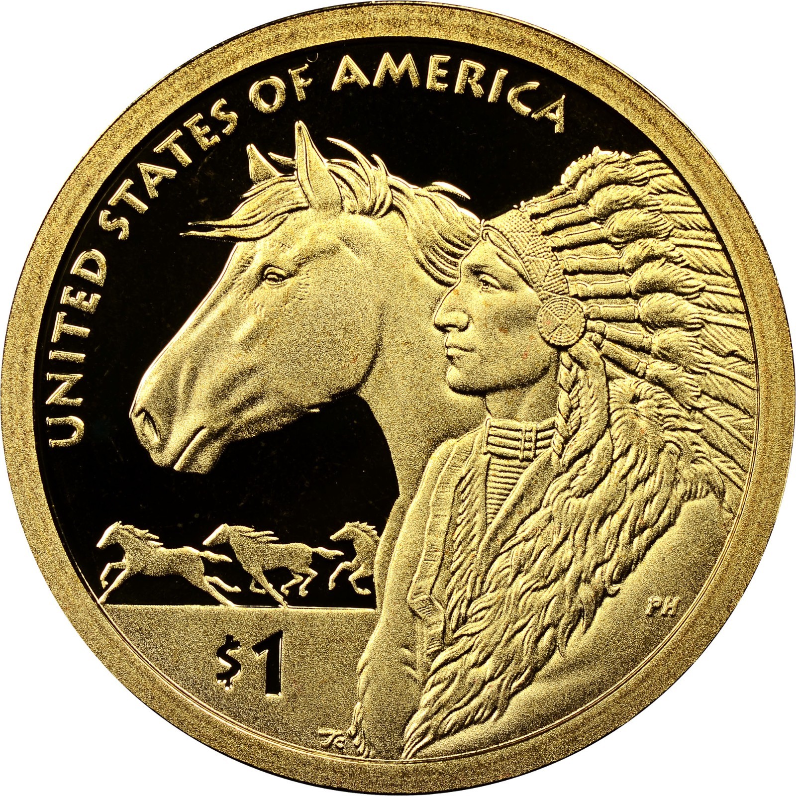 2012-S Proof Native American Trade Routes Sacagawea Dollar 1$