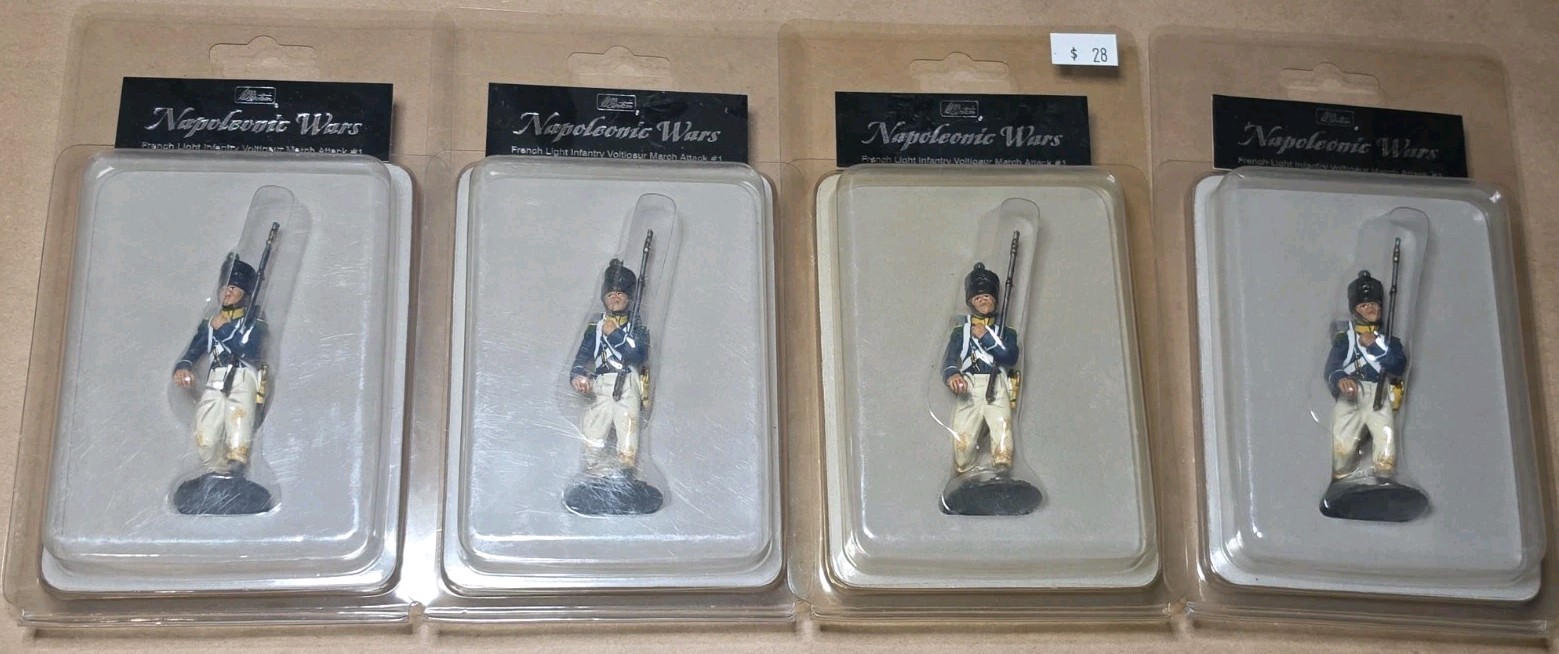 LOT OF X4 W .BRITAINS 17966 FRENCH VOLTIGEUR LIGHT INF MARCH ATTACK #1... LOT OF X4 W .BRITAINS 17966 FRENCH VOLTIGEUR LIGHT INF MARCH ATTACK #1...