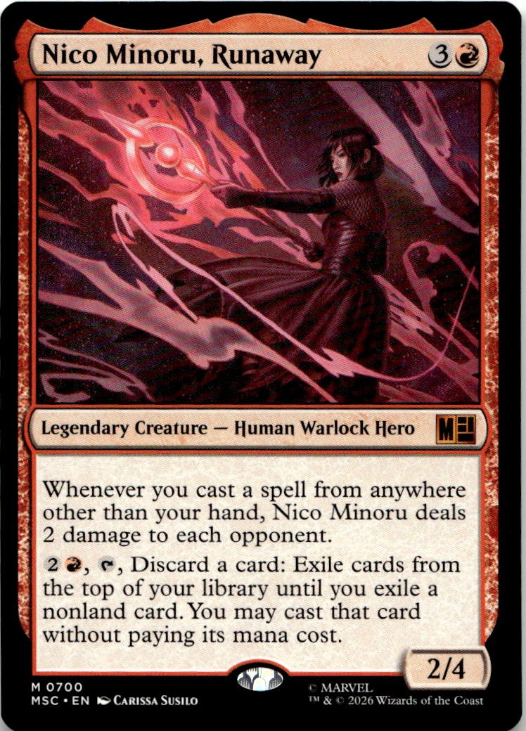NICO MINORU, RUNAWAY 700 MYTHIC COMMANDER: MARVEL SUPER HEROES NM NICO MINORU, RUNAWAY 700 MYTHIC COMMANDER: MARVEL SUPER HEROES NM