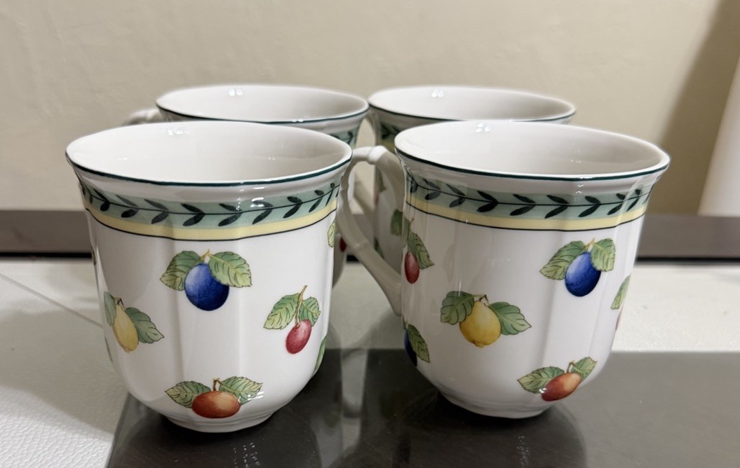 Villeroy & Boch French Garden Fleurence Coffee Cup Mug Germany 4 Cups Villeroy & Boch French Garden Fleurence Coffee Cup Mug Germany 4 Cups