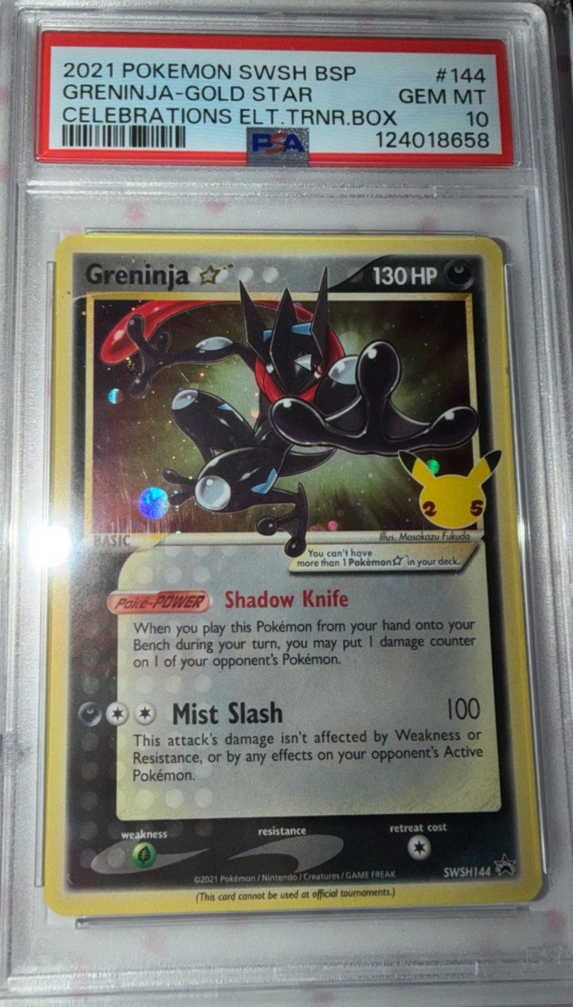 Pokemon Greninja Star Celebrations ETB Promo #144 PSA 10 Gem Mint Pokemon Greninja Star Celebrations ETB Promo #144 PSA 10 Gem Mint