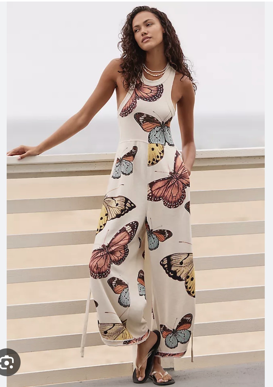 Anthropologie Daily Practice Sz S Plattsburgh Sleeveless Jumpsuit Butterfly rare Anthropologie Daily Practice Sz S Plattsburgh Sleeveless Jumpsuit Butterfly rare