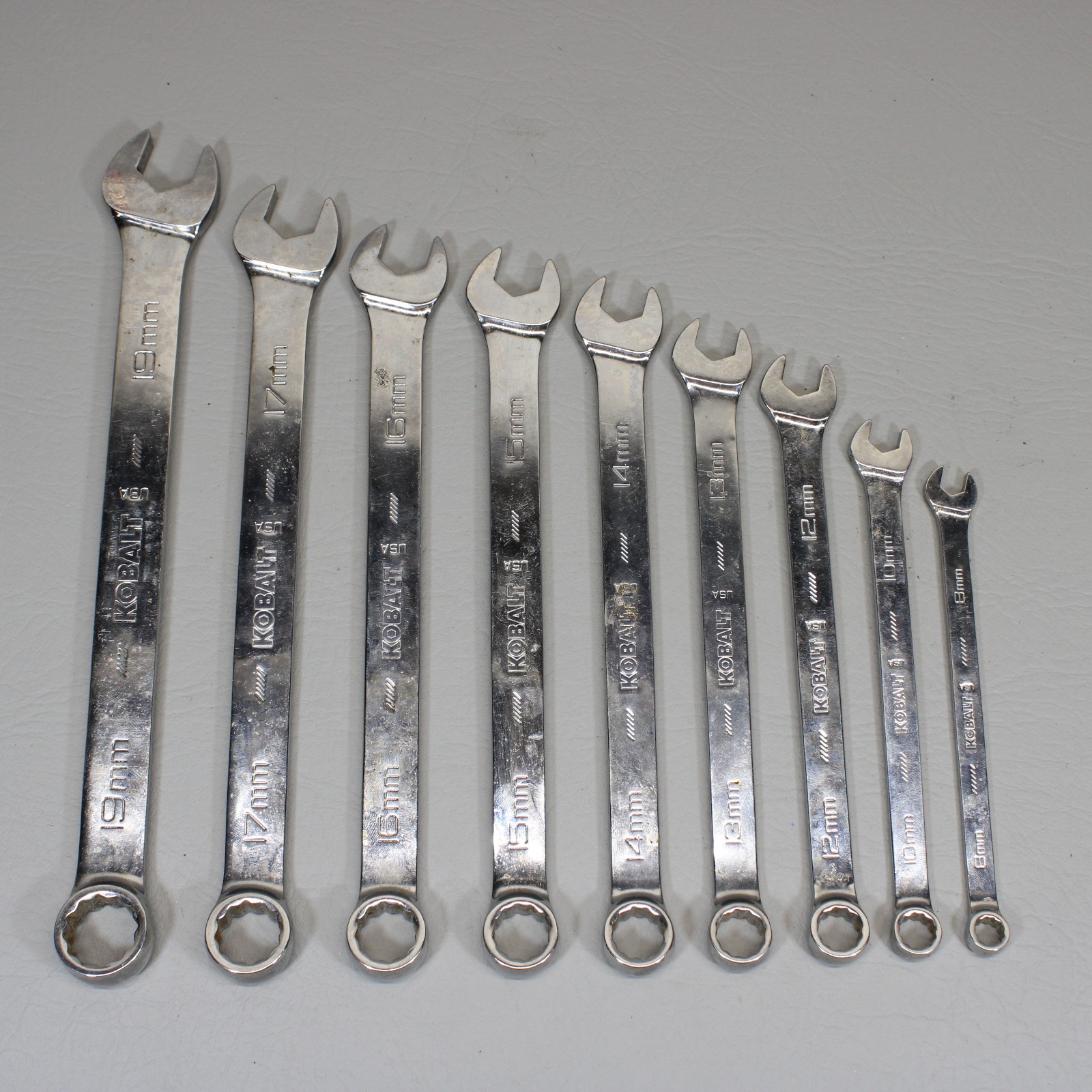 Kobalt USA First Generation 9pc Metric Combination Wrench Set - Missing 9mm Kobalt USA First Generation 9pc Metric Combination Wrench Set - Missing 9mm