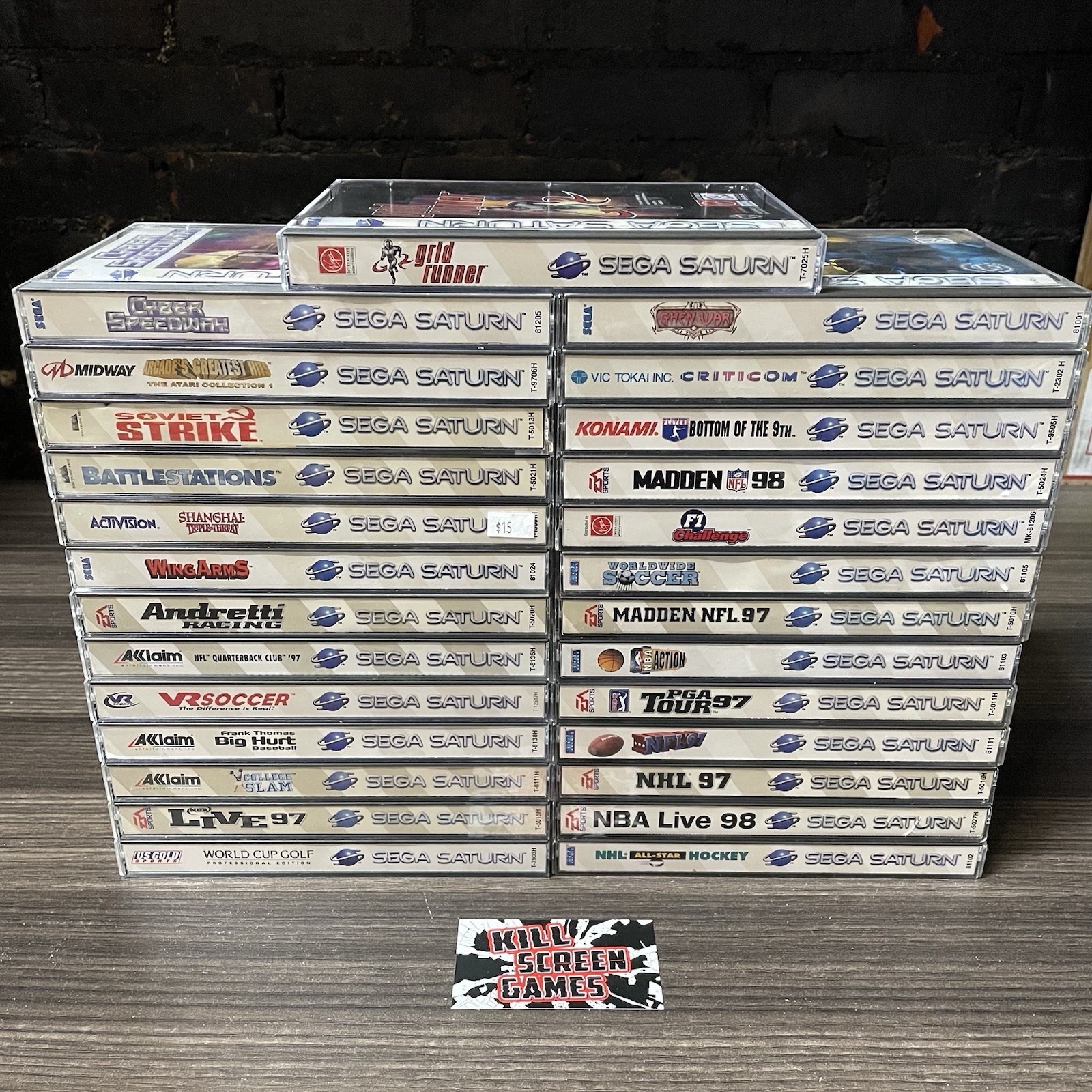 Lot of27 Sega Saturn Game Lot -Soviet Strike+Criticom+Grid Runner+Battlestations Lot of27 Sega Saturn Game Lot -Soviet Strike+Criticom+Grid Runner+Battlestations