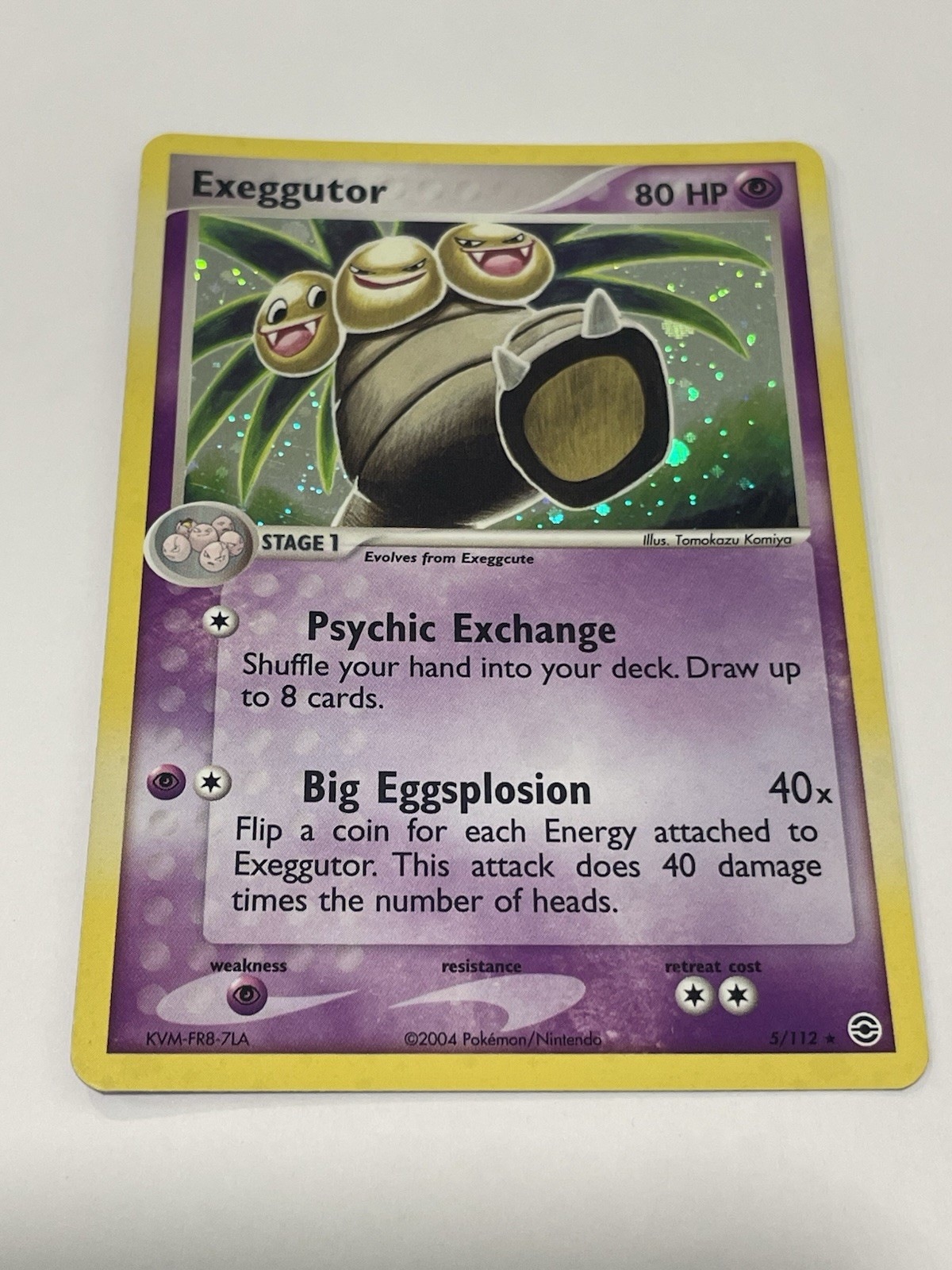 Exeggutor Holo 5/112 FireRed & LeafGreen The Pokémon Company Rare Card 2004 Exeggutor Holo 5/112 FireRed & LeafGreen The Pokémon Company Rare Card 2004