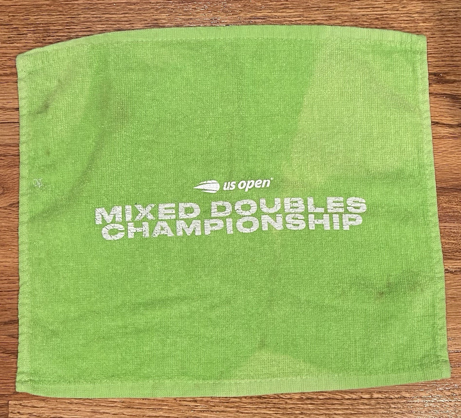 2026 US Open Mixed Doubles Championship Tennis Towel Green Credentialed Access