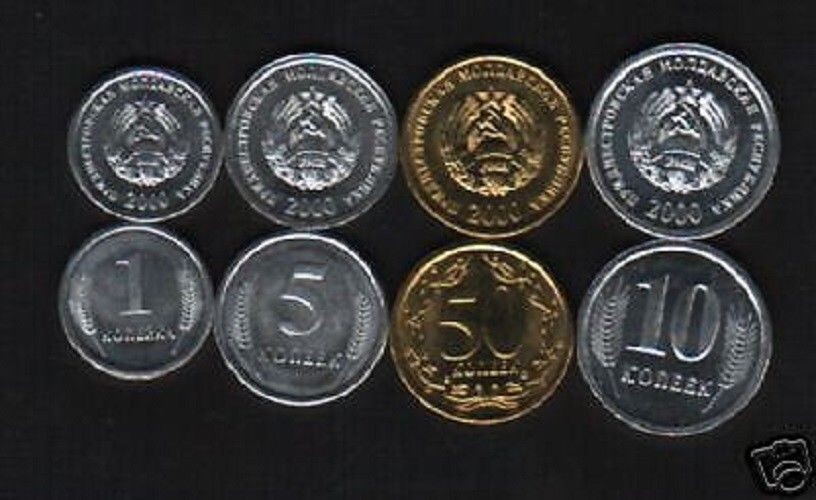 Transnistria 1 5 10 50 Kopeek 2000 x 4 Pcs UNC Ex-USSR World Currency COIN SET Transnistria 1 5 10 50 Kopeek 2000 x 4 Pcs UNC Ex-USSR World Currency COIN SET