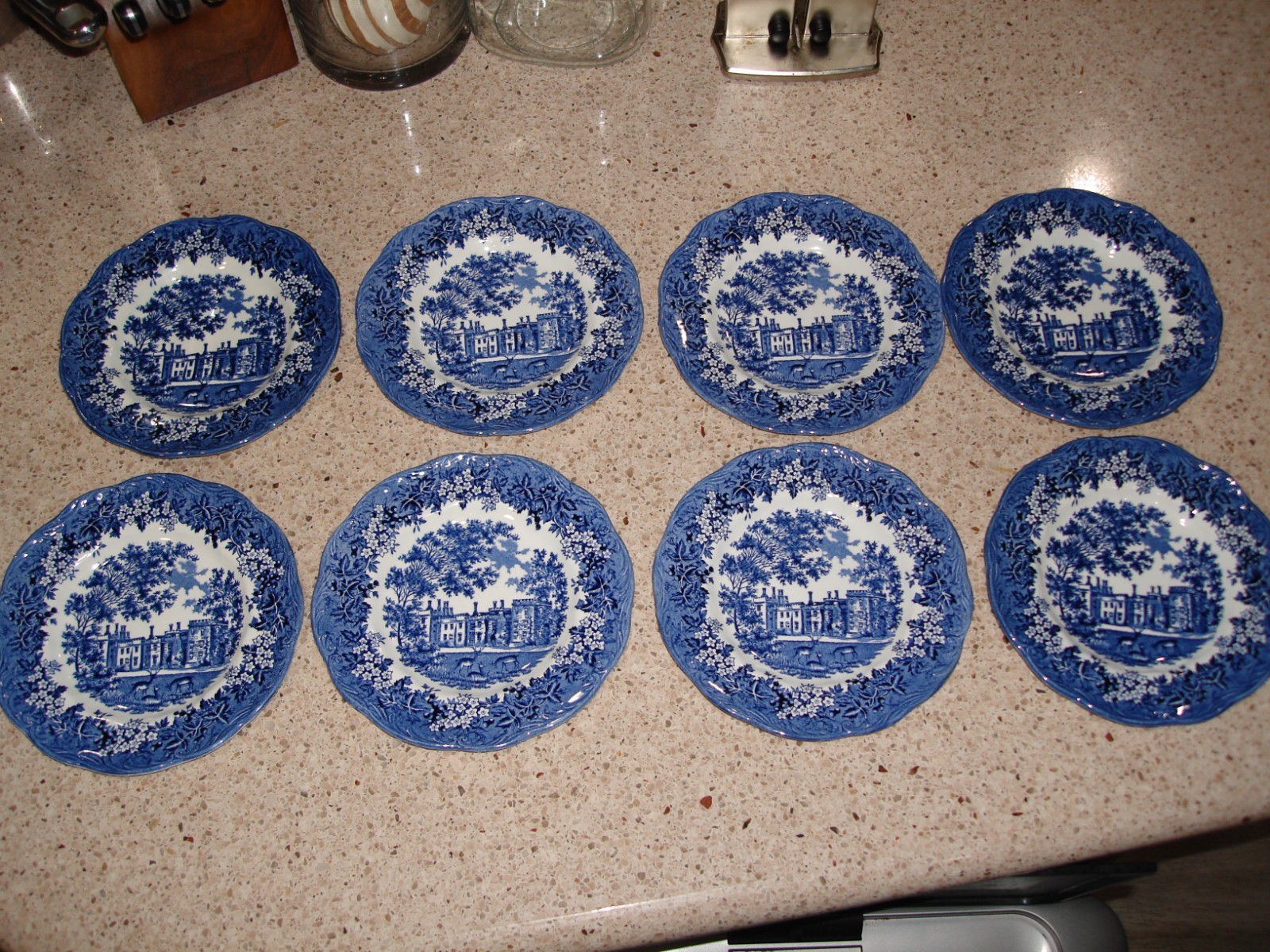 Vintage J&G Meakin Romantic England Penshurst Place 7” Salad Plates Set of 8 Vintage J&G Meakin Romantic England Penshurst Place 7” Salad Plates Set of 8