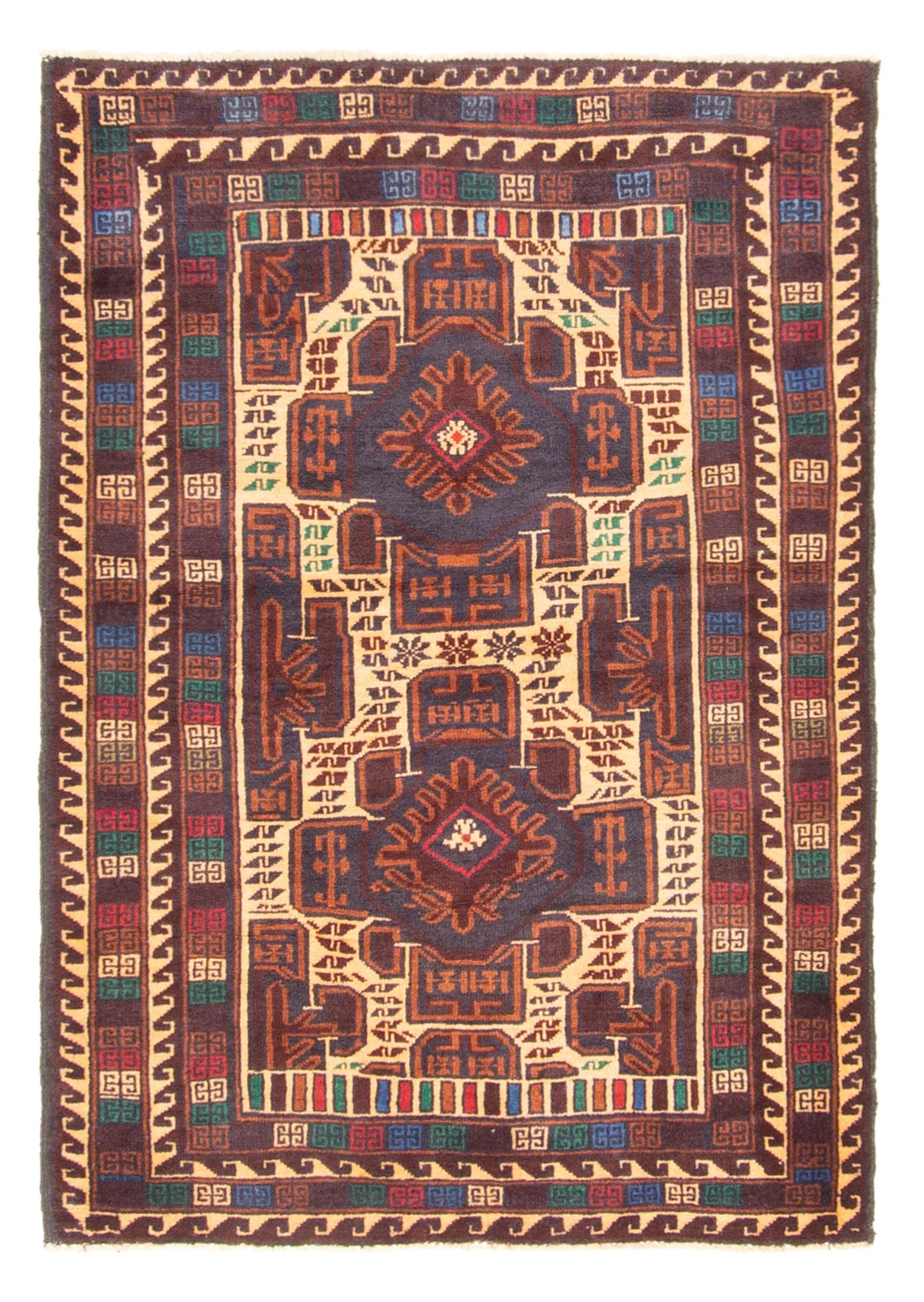 Vintage Traditional Hand-Knotted Area Rug 3\'1\