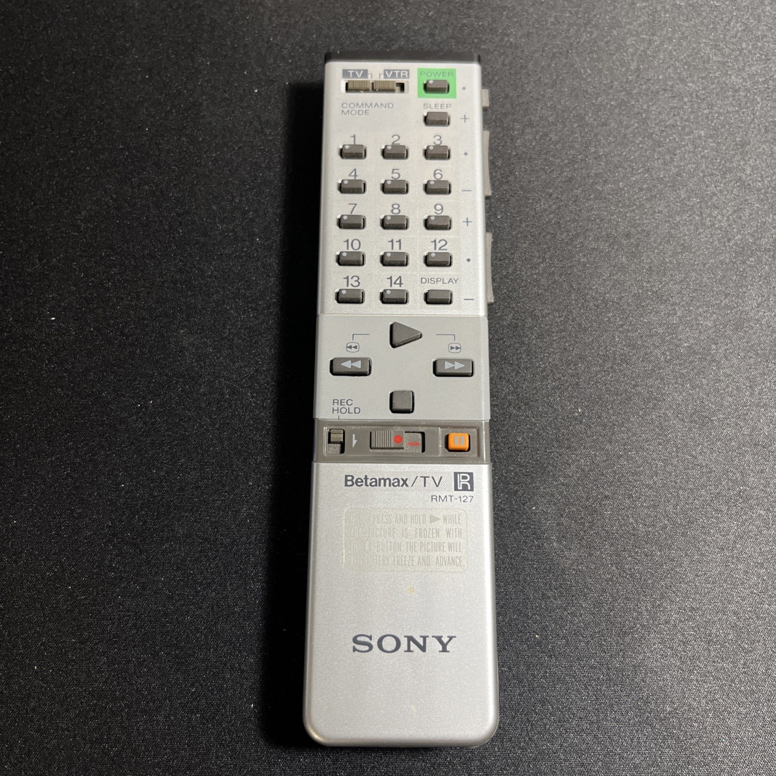 Vintage Sony RMT-127 Betamax TV Wireless Remote Commander Controller Vintage Sony RMT-127 Betamax TV Wireless Remote Commander Controller