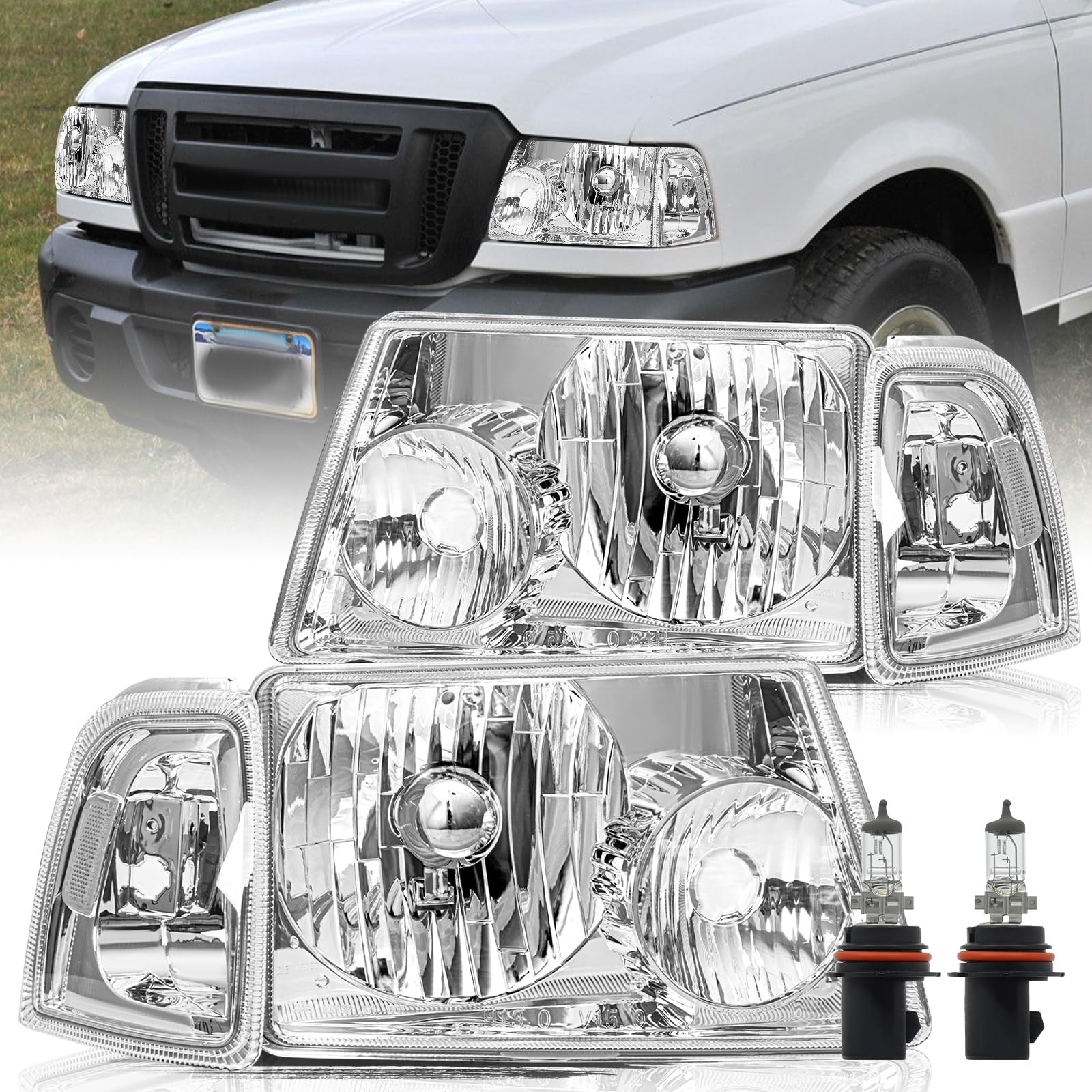 Halogen Headlights for 2001-2011 Ford Ranger