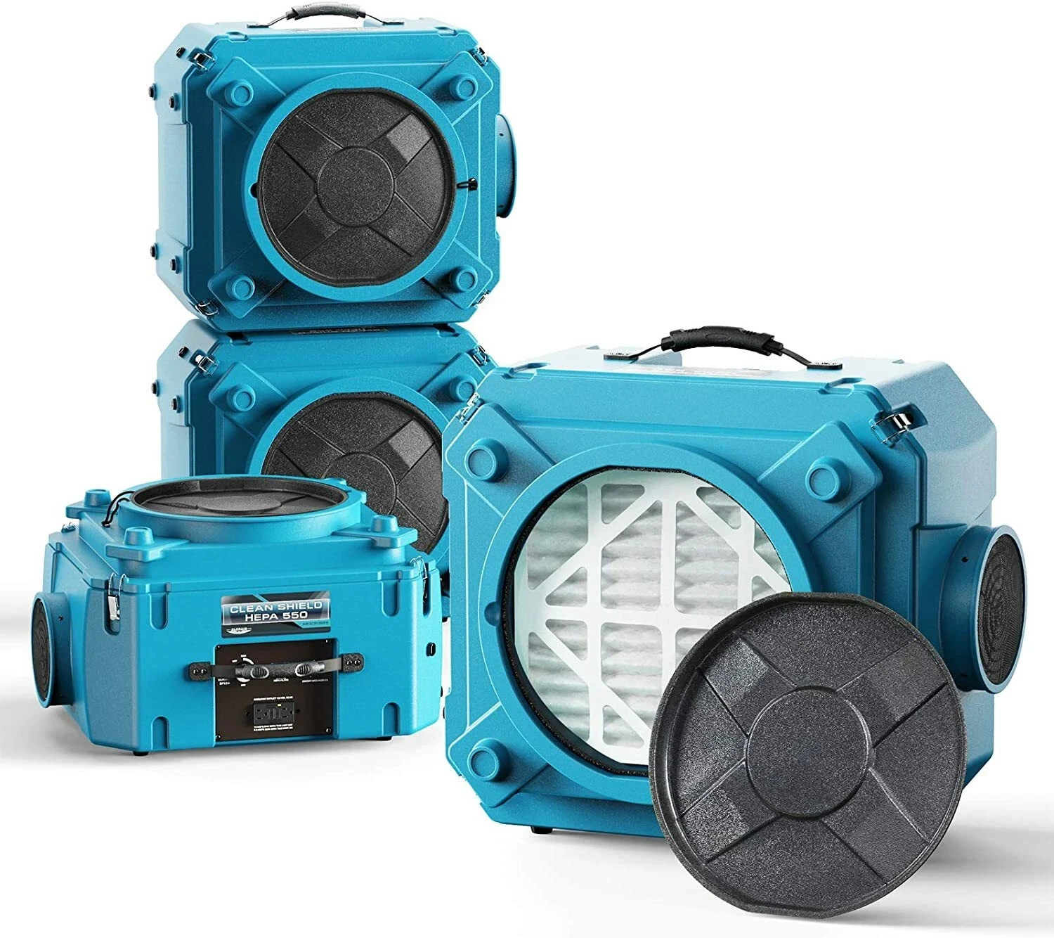 ALORAIR 4Pcs Air Scrubber with 3 Stage Filtration Stackable Negative Air Machine ALORAIR 4Pcs Air Scrubber with 3 Stage Filtration Stackable Negative Air Machine