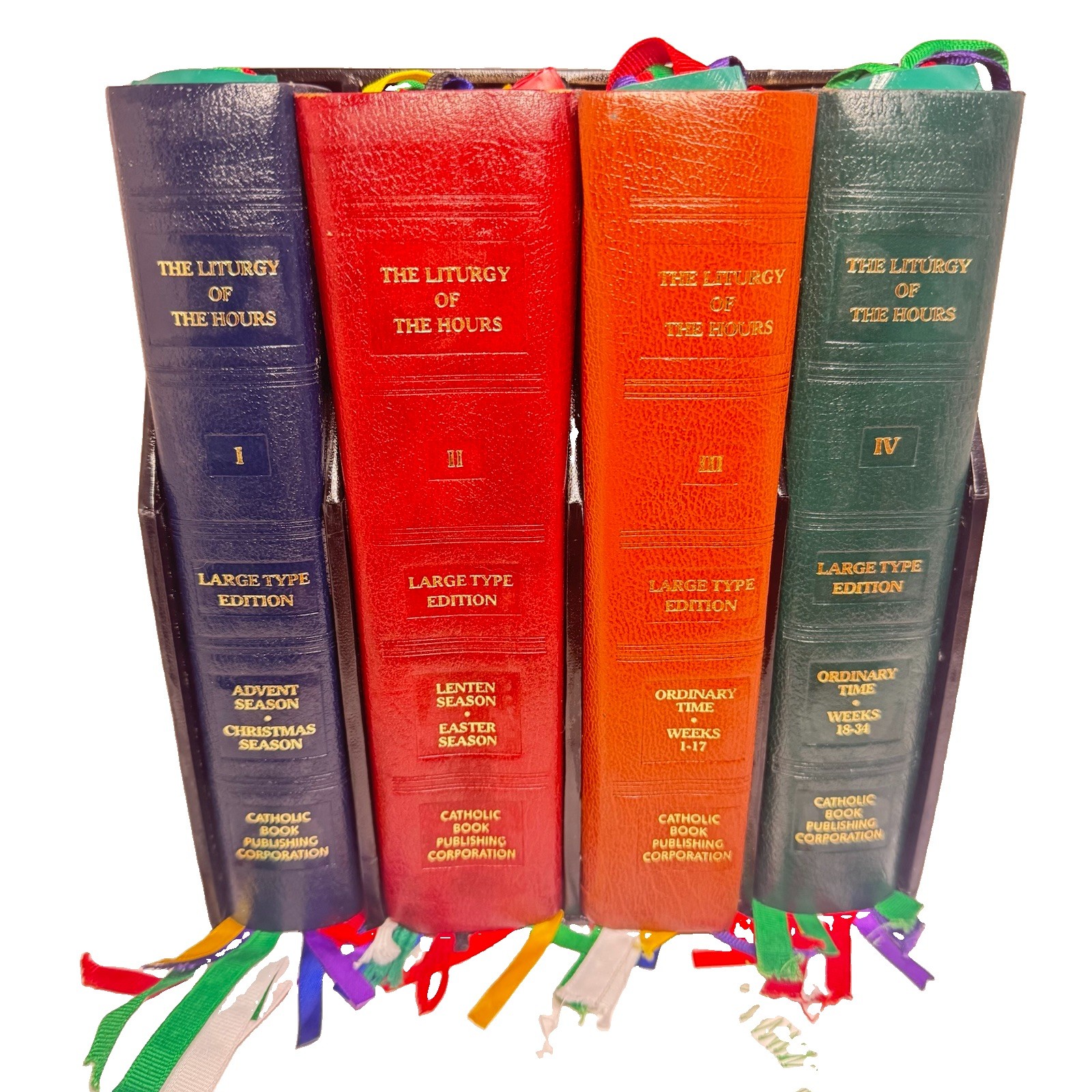 The Liturgy Of the Hours Large Print 4 Vol Set 1975 Edition Catholic Book Set