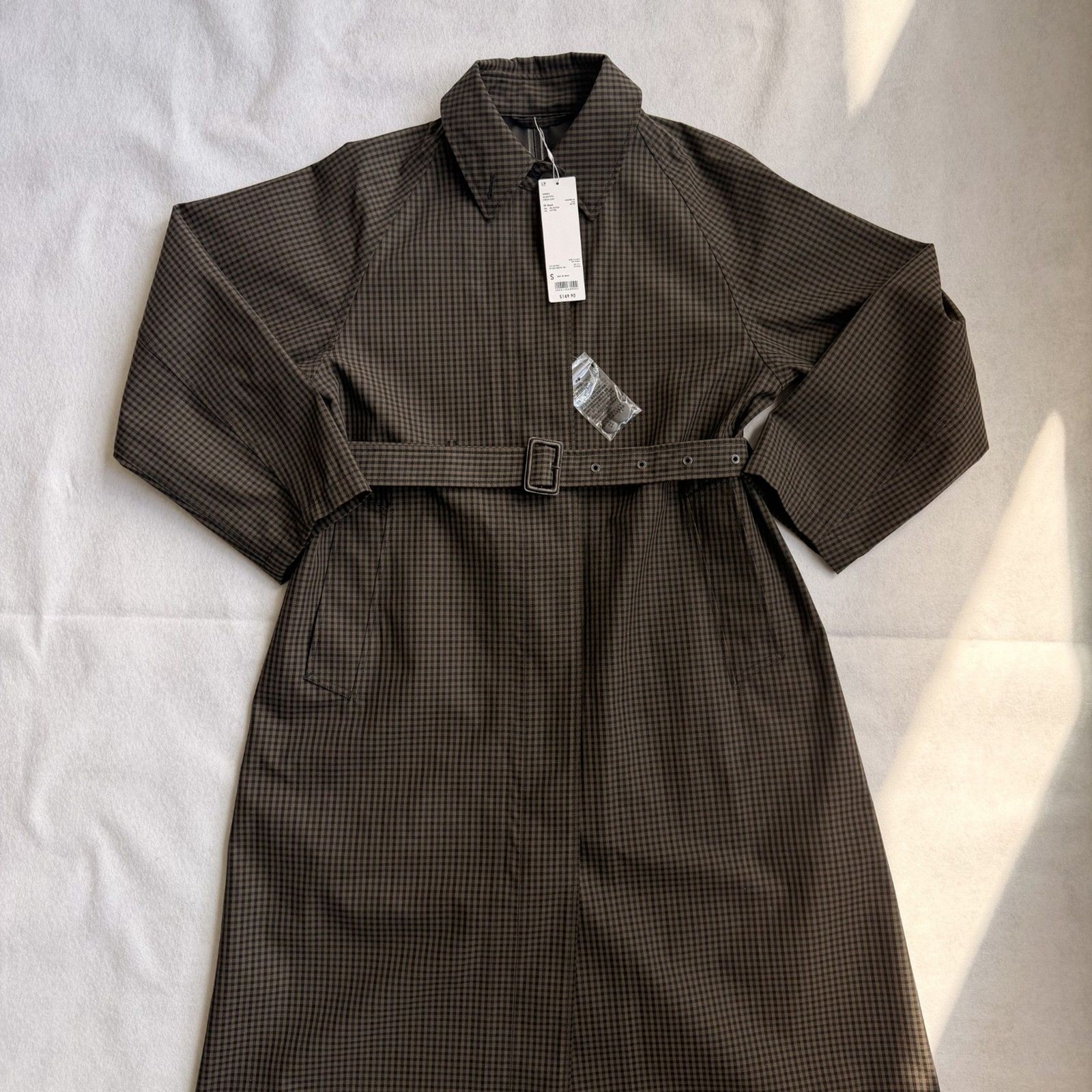 NWT Uniqlo U Lemaire Blocktech Checked Trench Coat