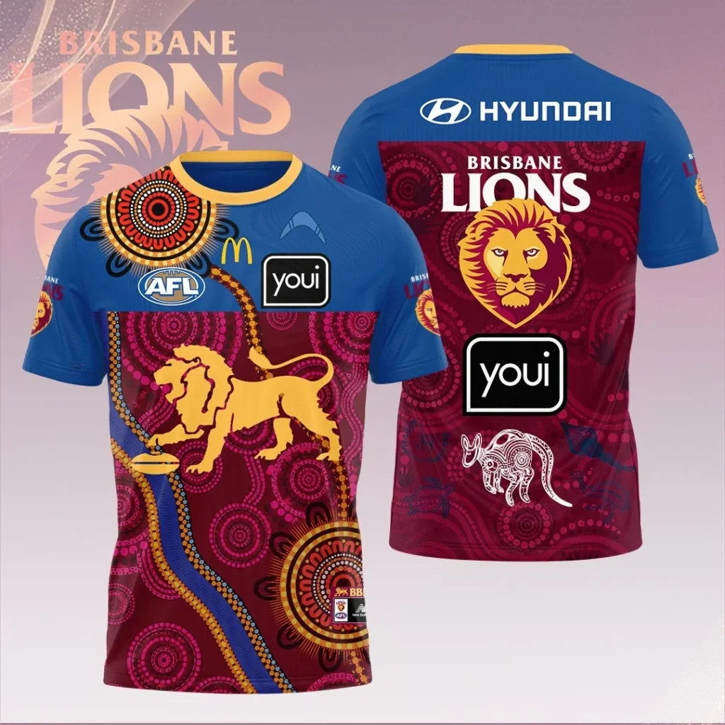 Brisbane Lions 3D Apparel Tshirt