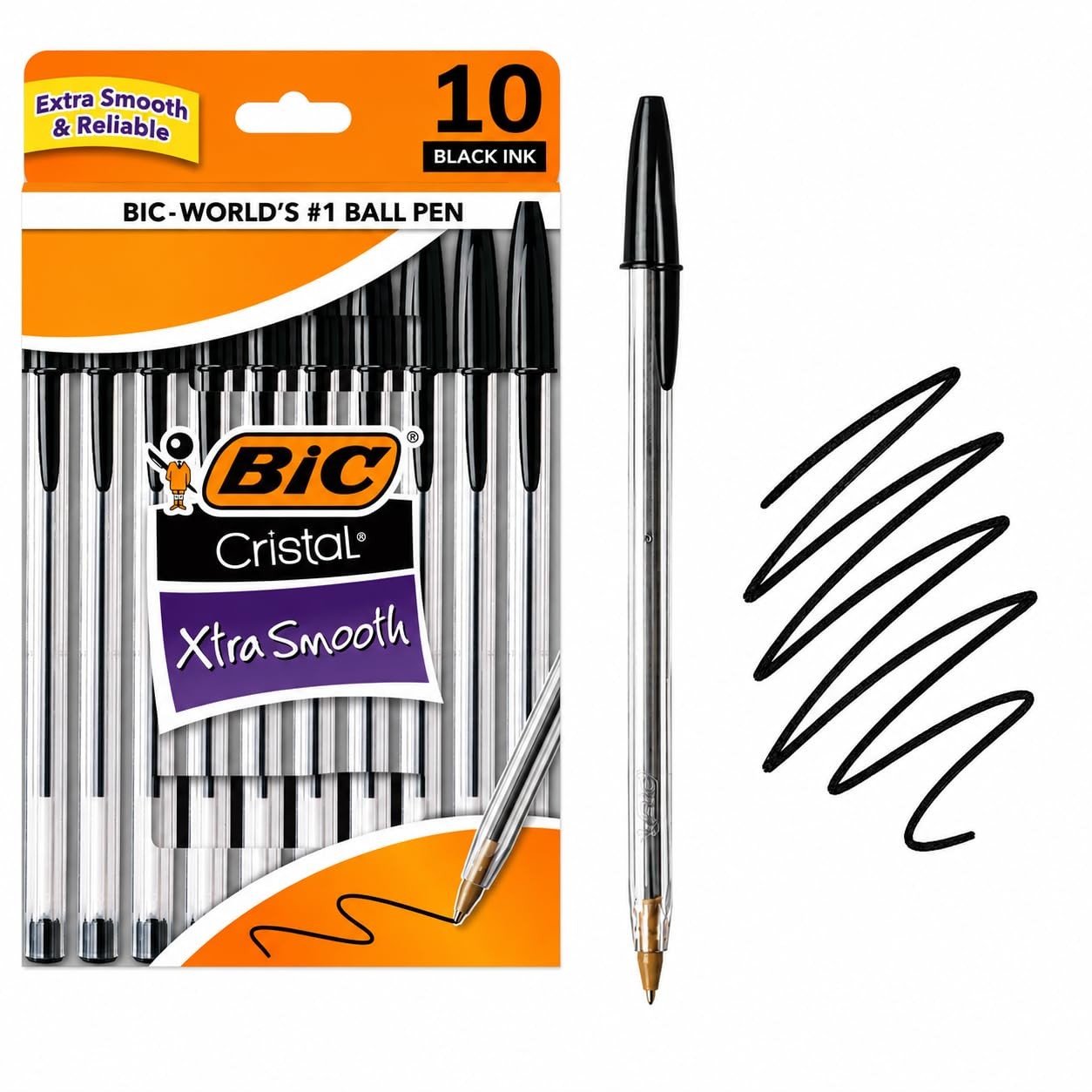 Black Ballpoint Pens Medium Point 10-Count MSP10-BLK