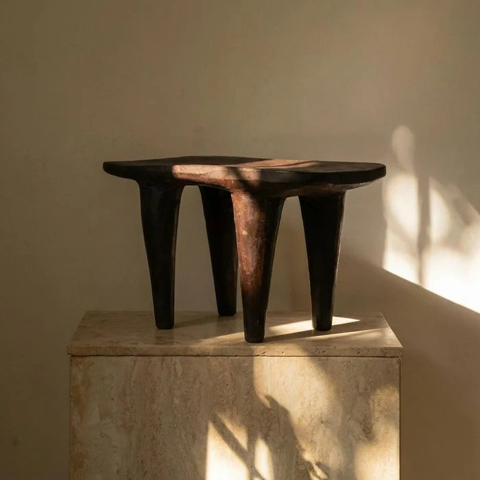 Antique African Senufo Stool (SML) Antique Tribal Stool Figurine for Décor