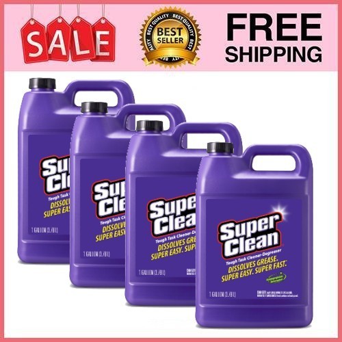 4 Pack Super Clean Tough Task Cleaner-Degreaser - 1 Gallon | 128 Fluid Oz 4 Pack Super Clean Tough Task Cleaner-Degreaser - 1 Gallon | 128 Fluid Oz