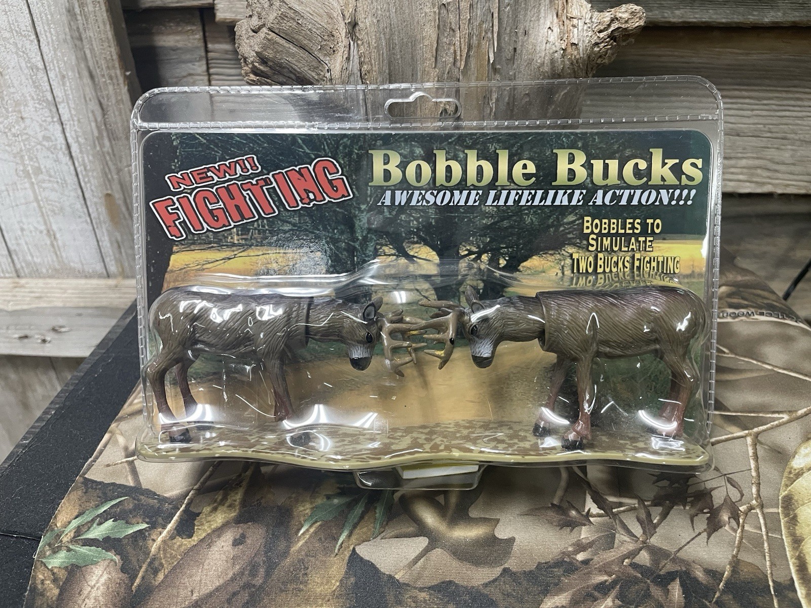 Bobble Bucks Vintage Deer Fighting Pair Lifelike Action Bobble Bucks Vintage Deer Fighting Pair Lifelike Action