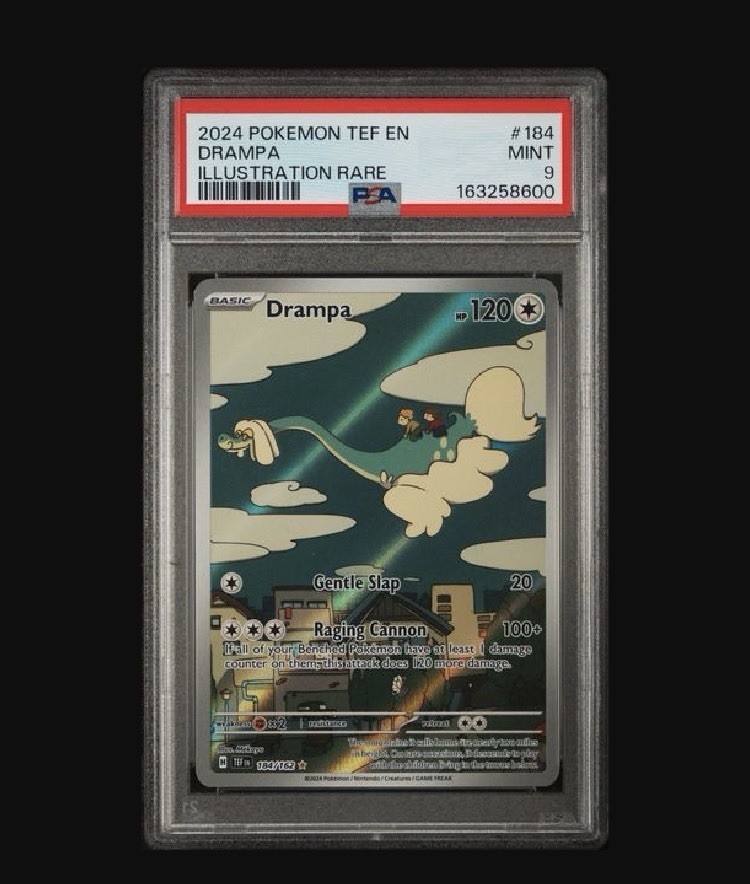 The Pokémon Company Drampa Illustration Rare 184/162 SV05 PSA 9 Holo EN 2024