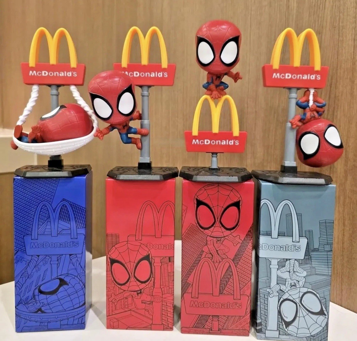 McDonalds Spiderman Marvel Brand New Day 2026 Complete Collection Figurines Set of 4 McDonalds Spiderman Marvel Brand New Day 2026 Complete Collection Figurines Set of 4