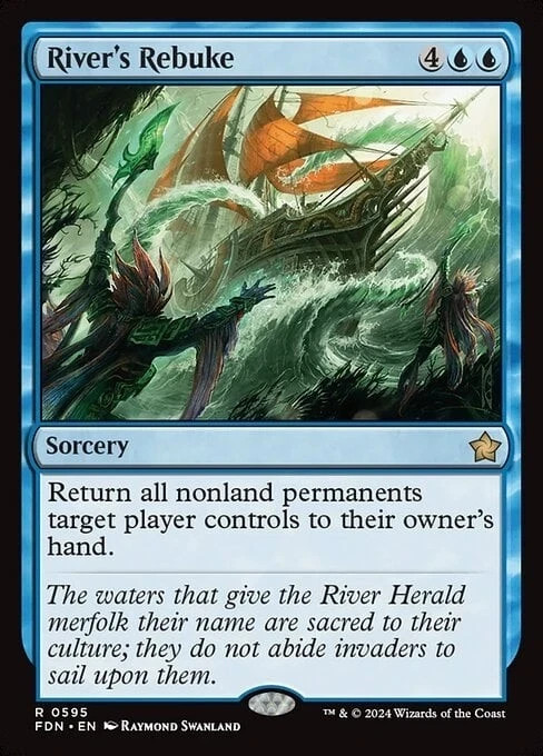 River's Rebuke - Foundations - MTG pack fresh mint commander edh staple blue River's Rebuke - Foundations - MTG pack fresh mint commander edh staple blue