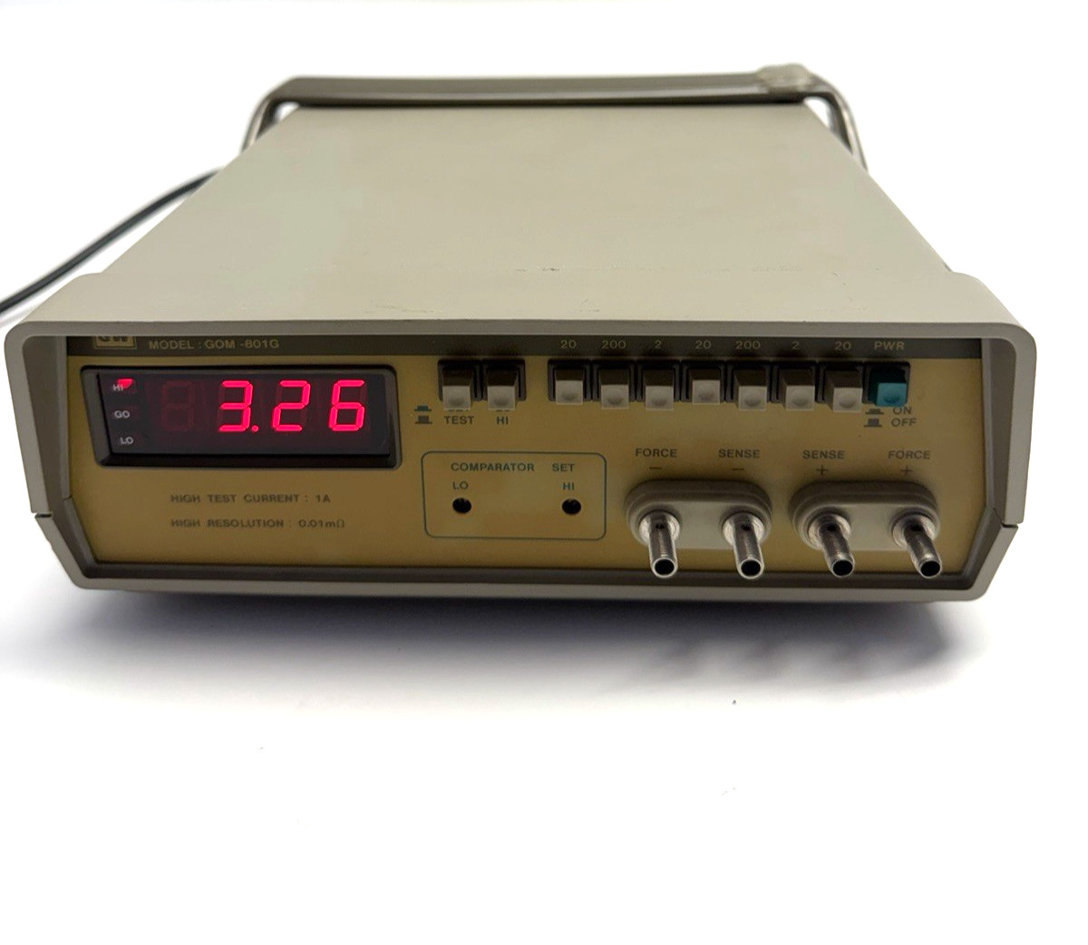 VINTAGE GW INSTEK GOM -801G MILLI-OHM METER WORKS VINTAGE GW INSTEK GOM -801G MILLI-OHM METER WORKS