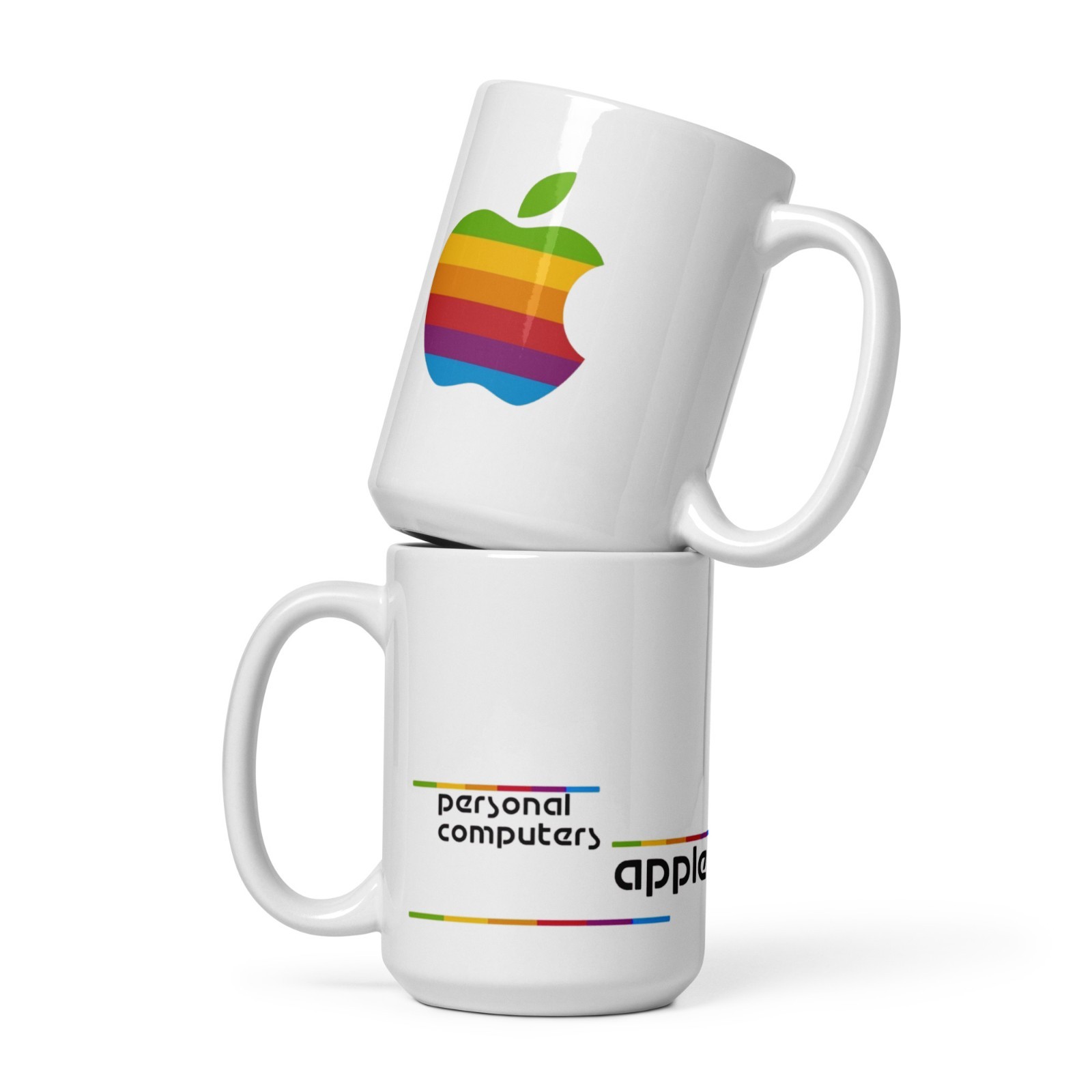 Vintage Retro Apple Logo Ceramic Coffee Mug – 15oz Vintage Retro Apple Logo Ceramic Coffee Mug – 15oz