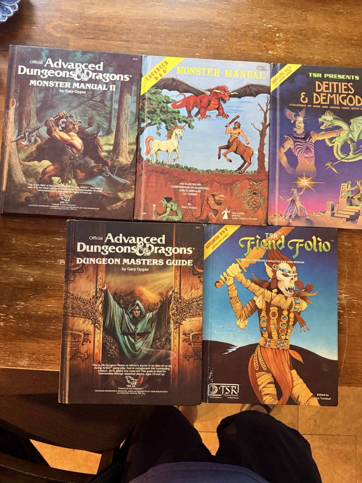Advanced Dungeons & Dragons 1st ed. Lot Of 5  Monster Manual Fiend Folio Deities