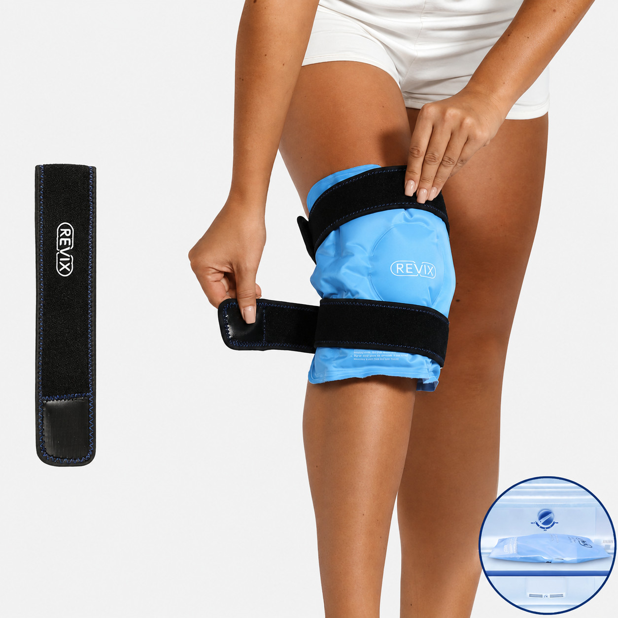 Reusable Gel Ice Pack Knee Pain Relief Cold Compress Wrap Blue for Swelling Reusable Gel Ice Pack Knee Pain Relief Cold Compress Wrap Blue for Swelling
