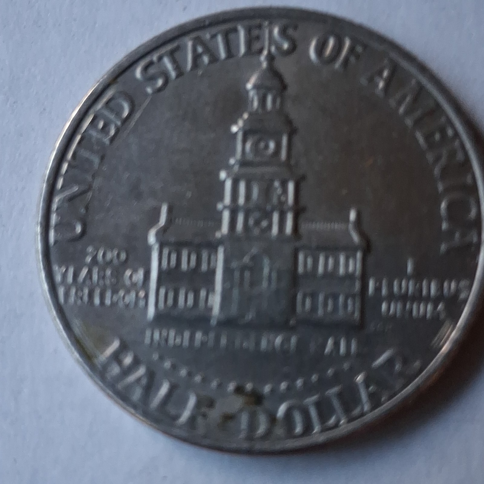 1776-1976 Kennedy Bicentennial Half Dollar  Independence hall,filled  D  errors
