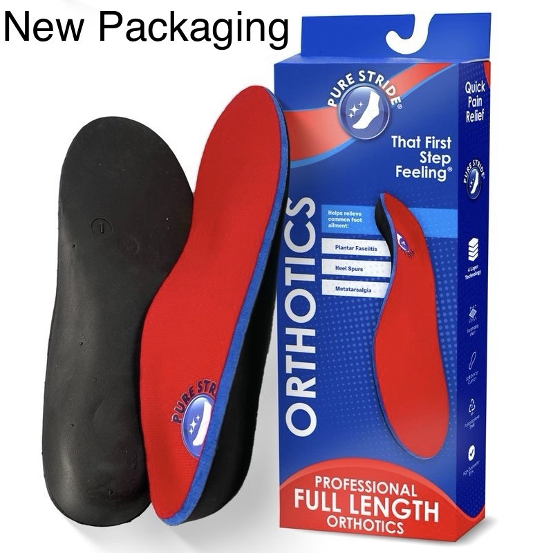 PURE STRIDE PROFESSIONAL Full Length Orthotics Arch Support New All Sizes PURE STRIDE PROFESSIONAL Full Length Orthotics Arch Support New All Sizes
