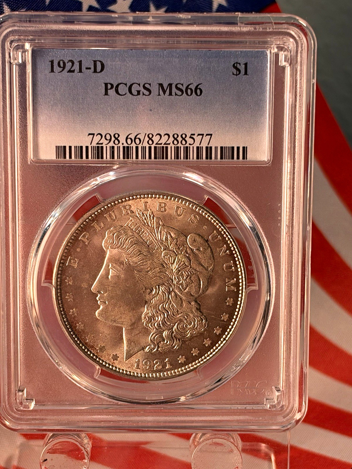 1921-D Morgan Silver Dollar $1 PCGS MS66 Business Strike .900 Silver 1921-D Morgan Silver Dollar $1 PCGS MS66 Business Strike .900 Silver