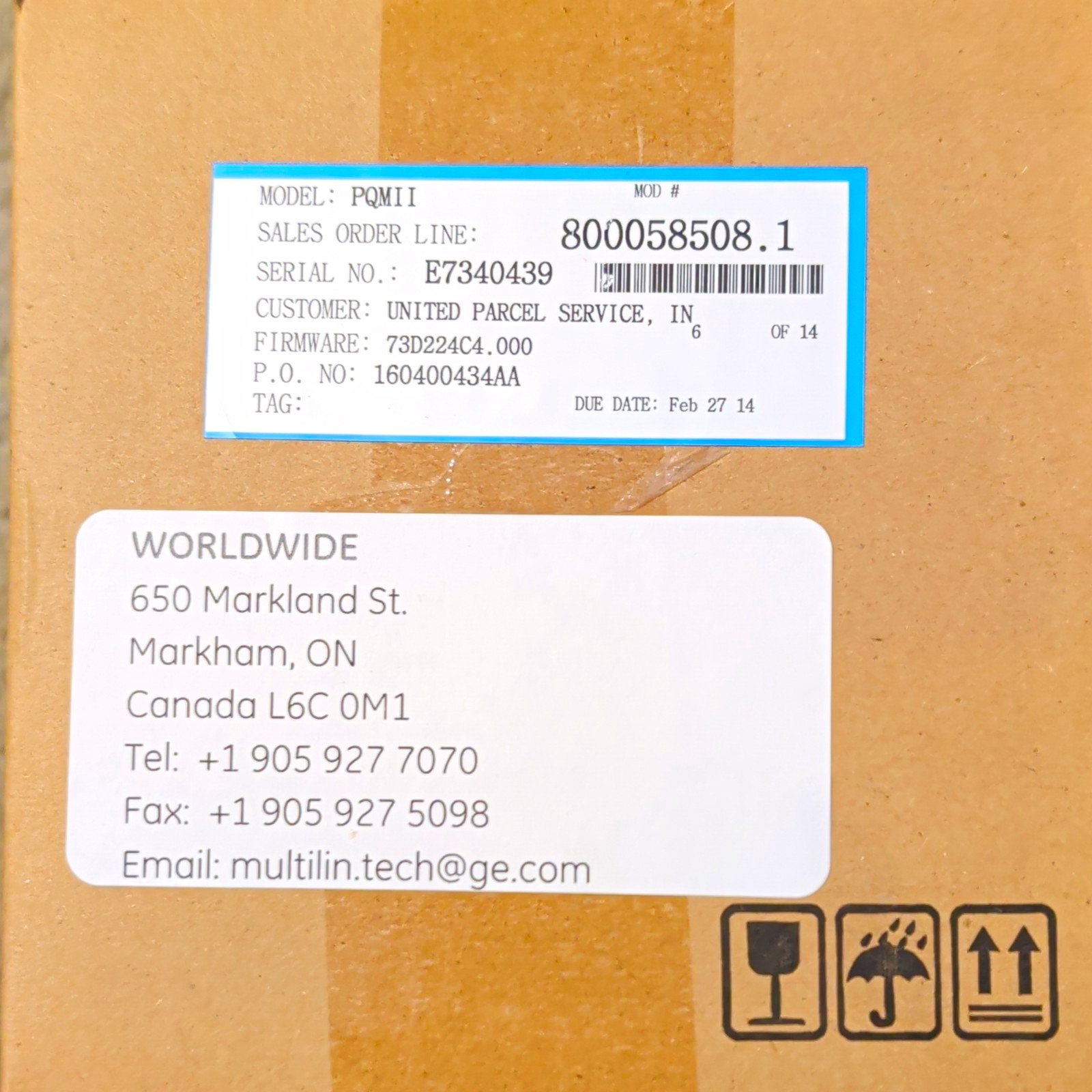GE Multilin PQMII Protection Relay 800058508.1 GE Multilin PQMII Protection Relay 800058508.1