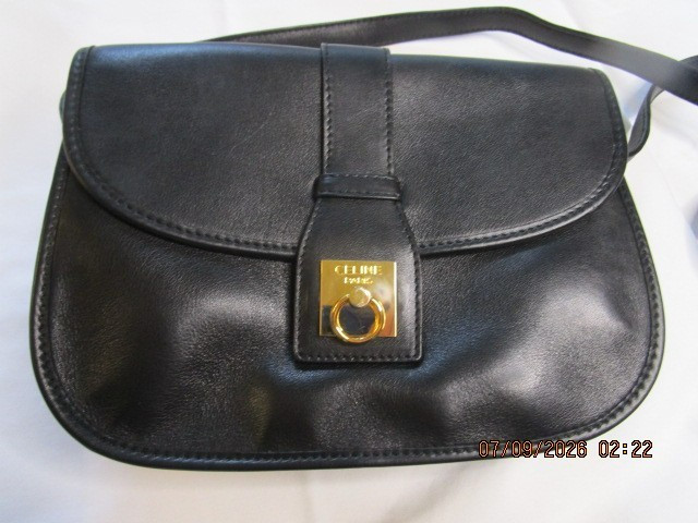 Celine Paris crossbody black bag circa 1990\'s very good vintage condition Celine Paris crossbody black bag circa 1990\'s very good vintage condition