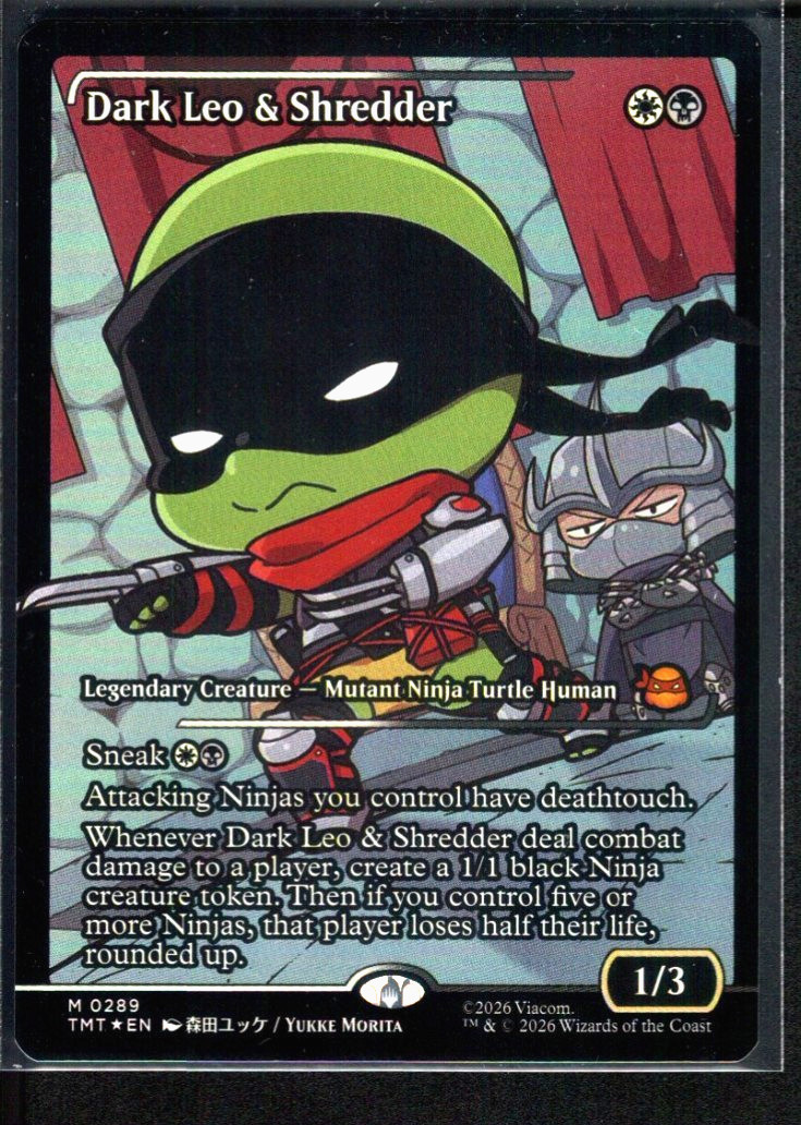 DARK LEO & SHREDDER (SHOWCASE)0289 HOLOFOIL TEENAGE MUTANT NINJA TURTLES FOIL NM DARK LEO & SHREDDER (SHOWCASE)0289 HOLOFOIL TEENAGE MUTANT NINJA TURTLES FOIL NM