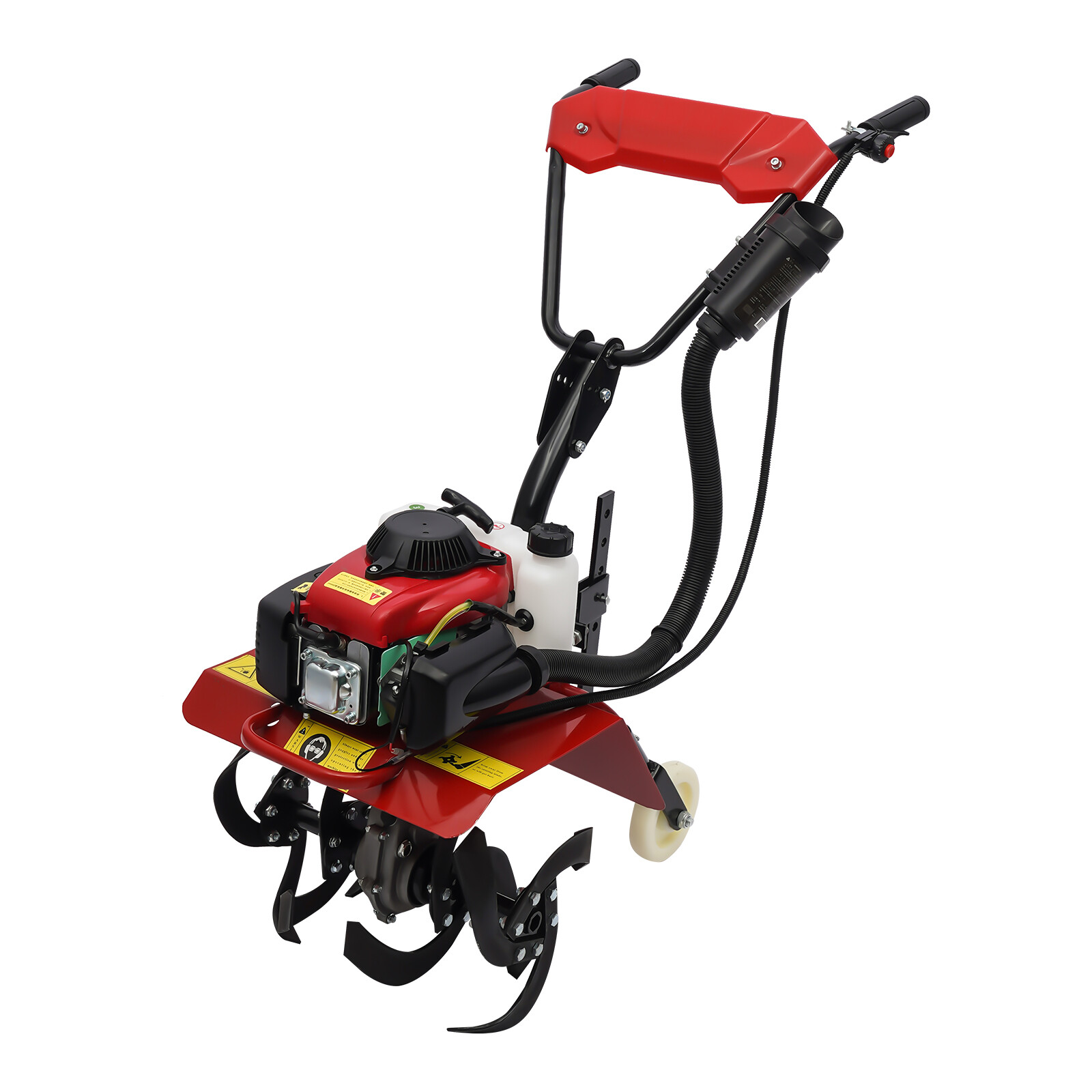 63cc 4-Stroke Gas Power Mini Tiller Cultivator Clearance for Lawn Garden Field