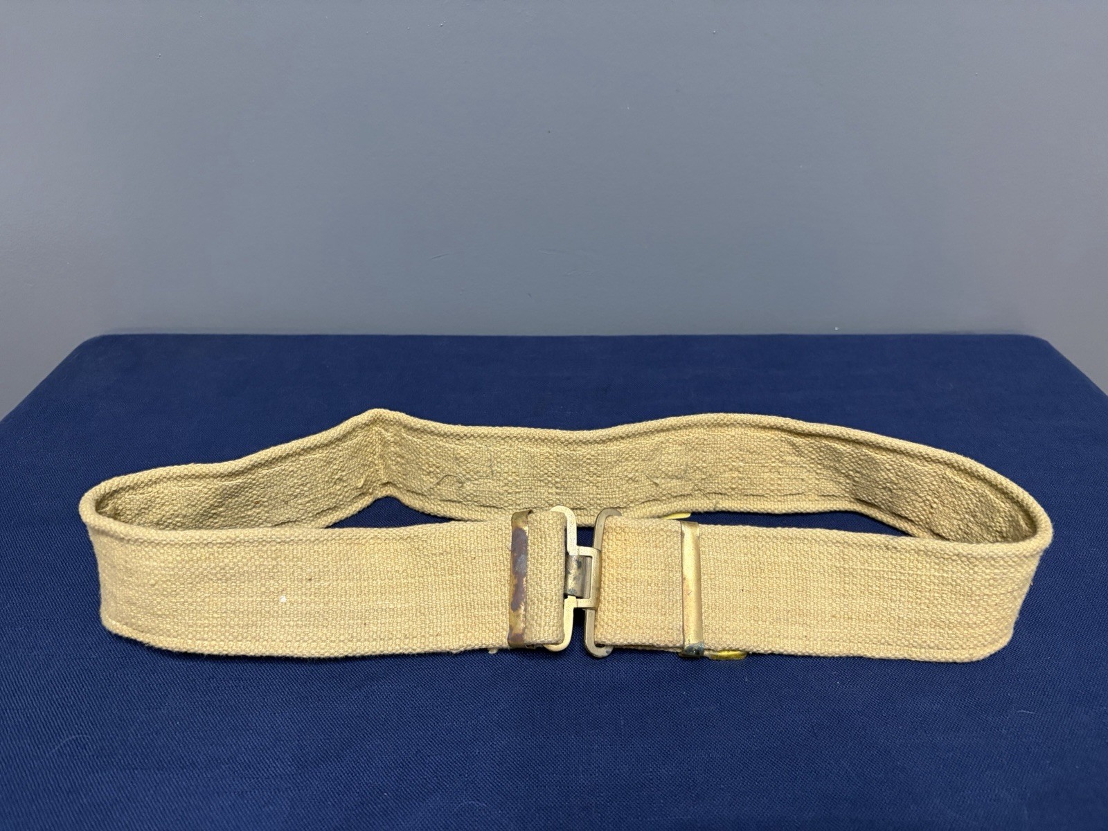 British Army Webbing Belt Original 37 Pattern with Brass Buckles British Army Webbing Belt Original 37 Pattern with Brass Buckles