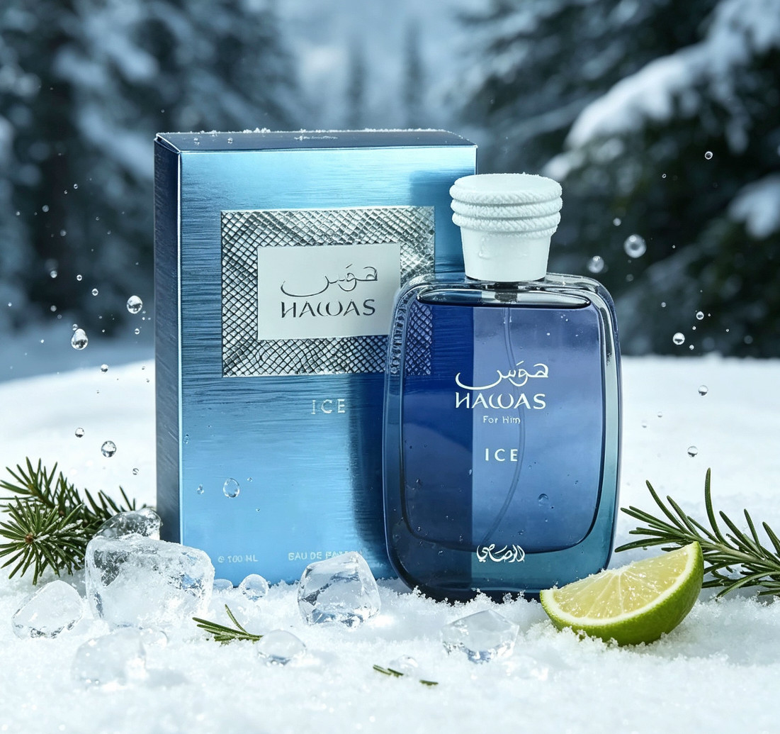 Hawas Ice For Him Eau De Parfum 100Ml, Aquatic Citrus Men Perfume