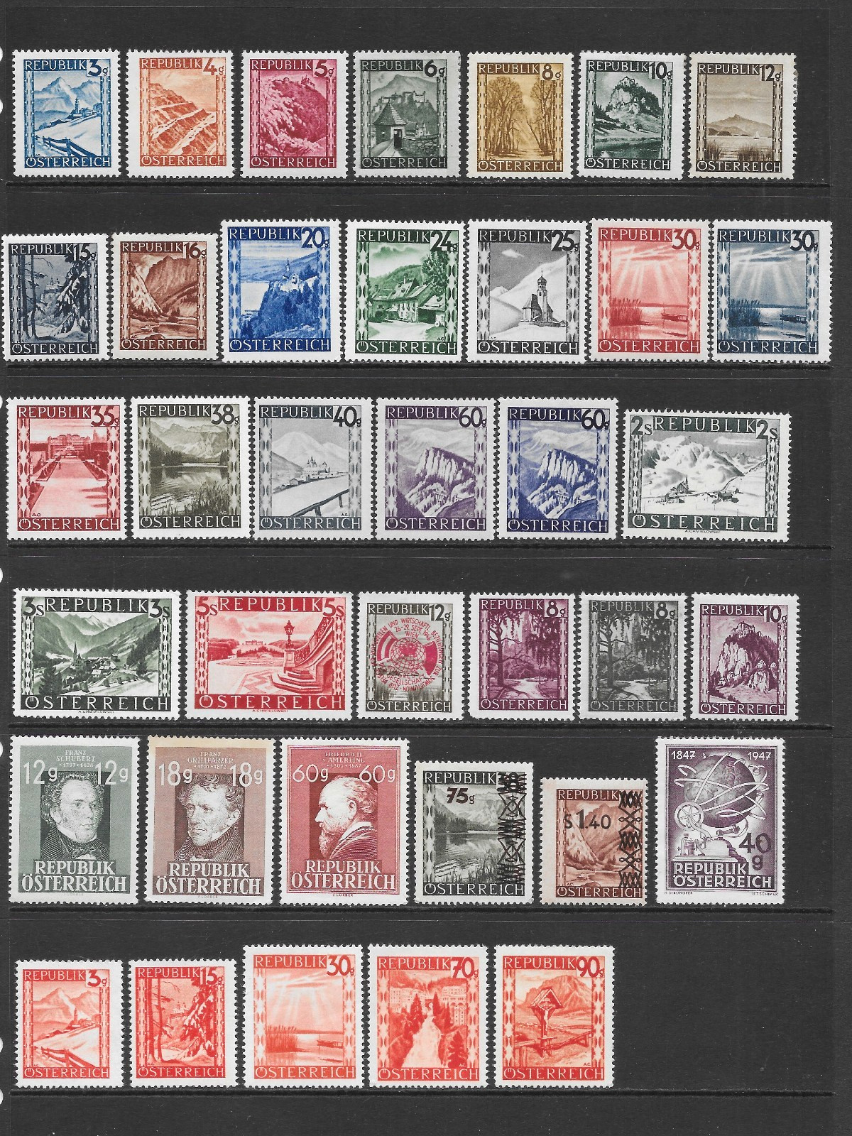 AUSTRIA - VARIOUS MINT ISSUES   1945 - 1948
