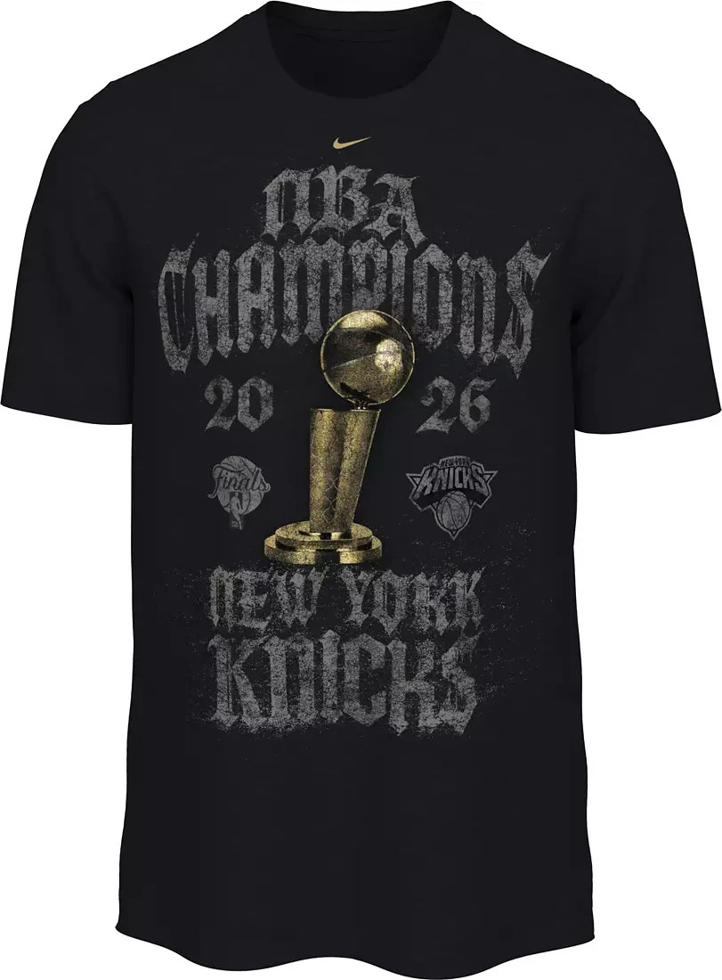 New York Knicks Nike Black 2026 NBA Finals Champions Locker Room T-Shirt Size L