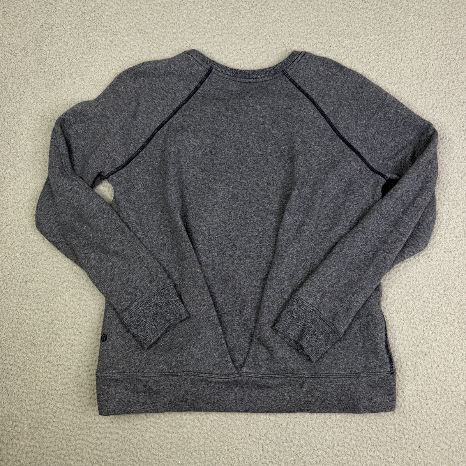 Lululemon Just Pleat It Crew Neck Sweatshirt Womens 8 Gray Fleece Pullover Gym