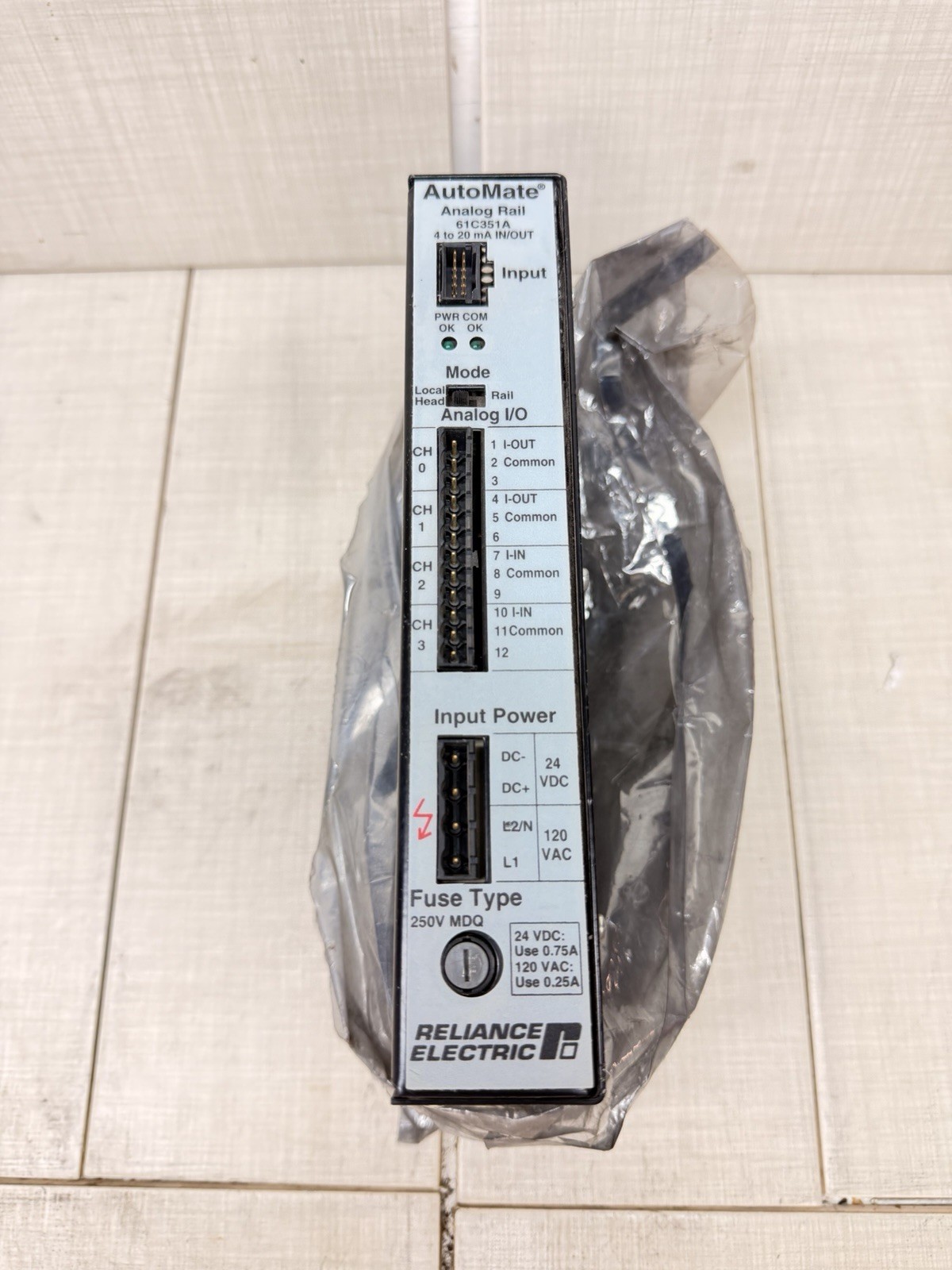 RELIANCE ELECTRIC 61C351A 86429-74RA ANALOG RAIL