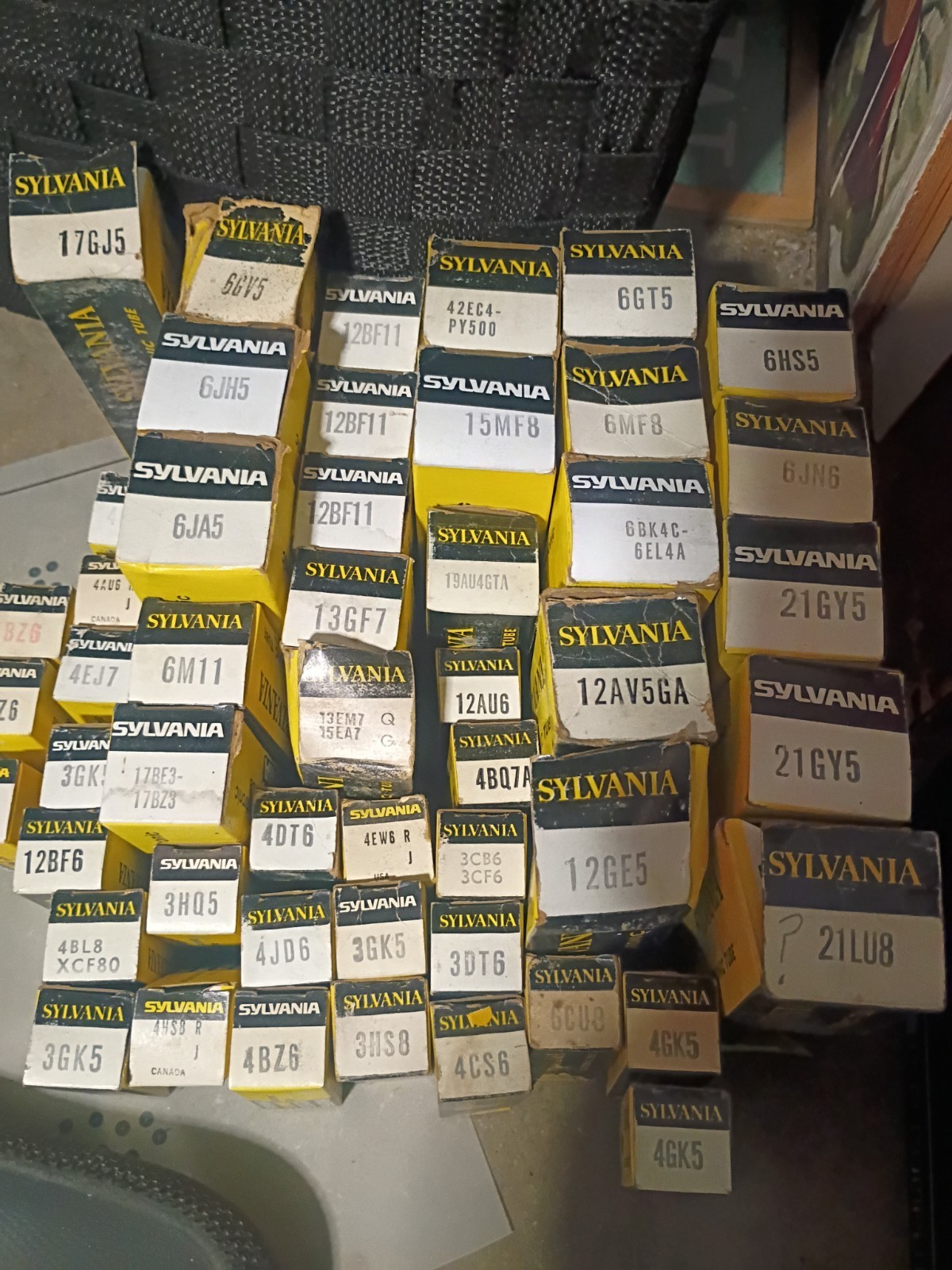 Lot of 50 Vintage Sylvania Vacuum Tubes - Boxed Mixed Radio TV & Audio Stock...