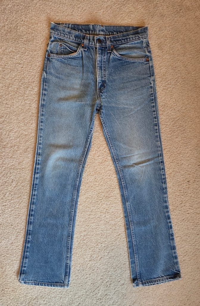 Vtg Levi\'s 517 Orange Tab Bootcut Jeans 31x32 USA Made Western Grunge Distressed